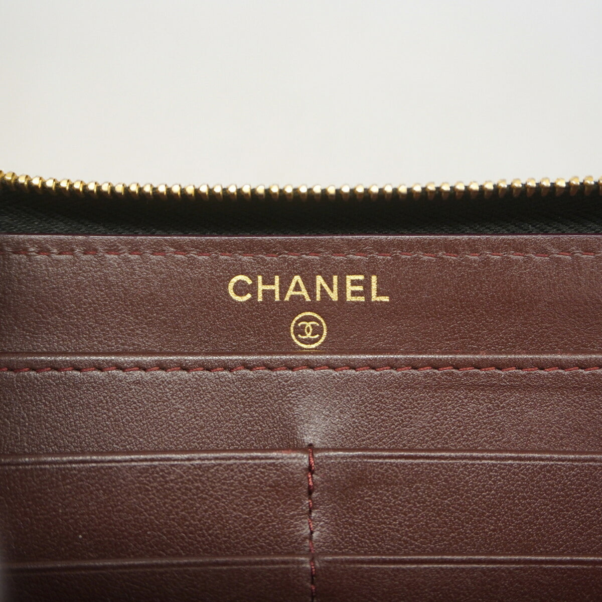 Chanel Black Grained Calfskin Long Wallet (Bi-Fold) (Pre-Owned)