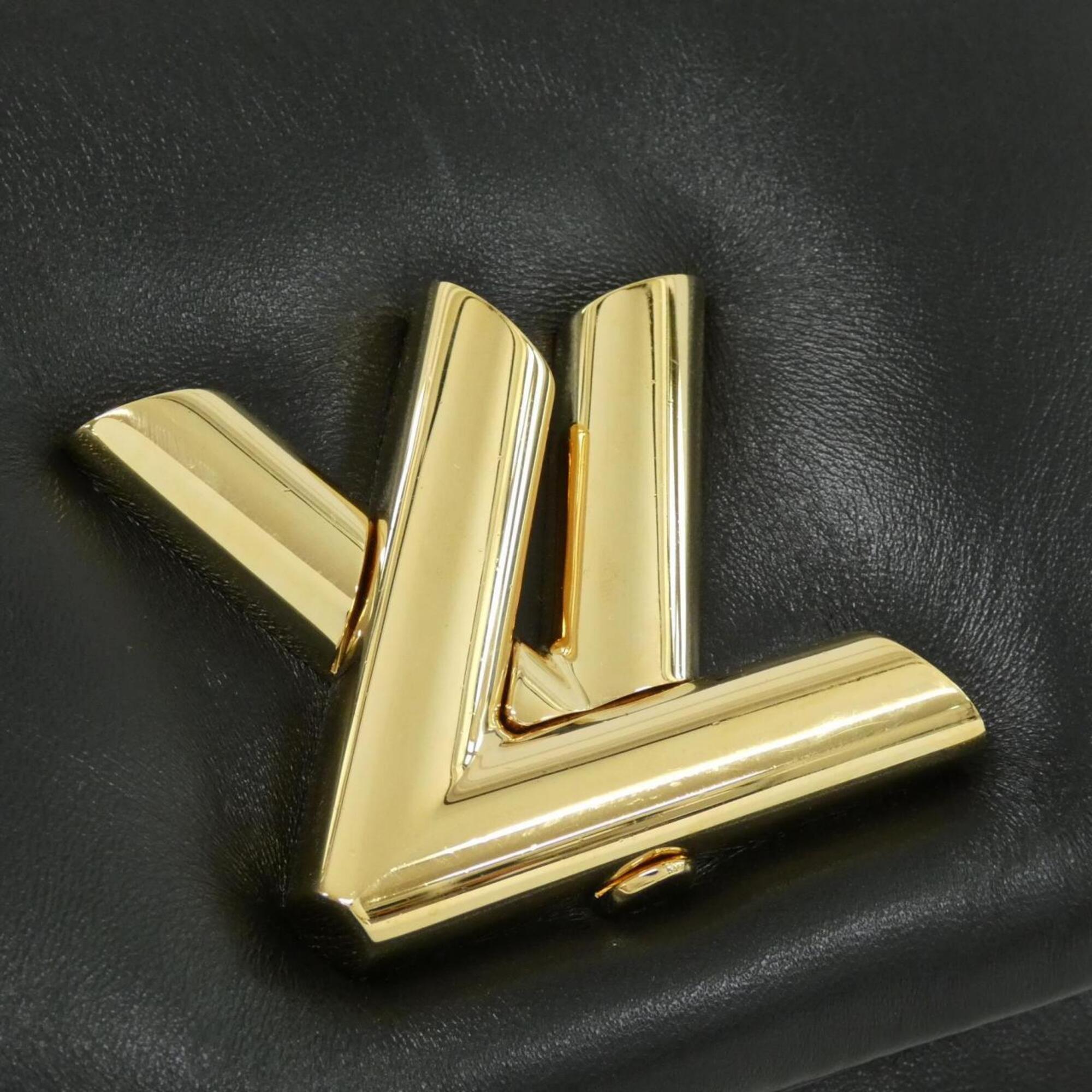 Louis Vuitton Black Leather Shoulder Bag (Pre-Owned)