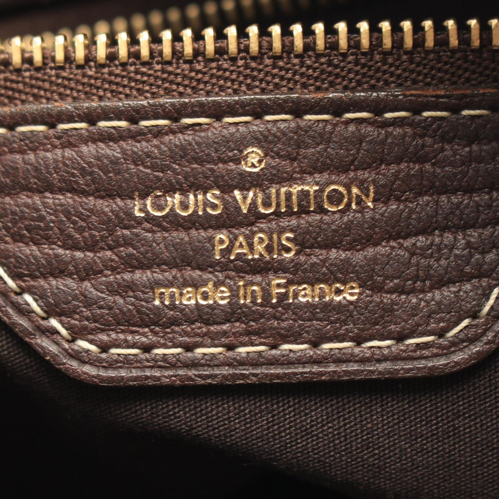 Louis Vuitton Brown Ebene Monogram Mini Lin Canvas Leather Handbag Tote Bag (Pre-Owned)