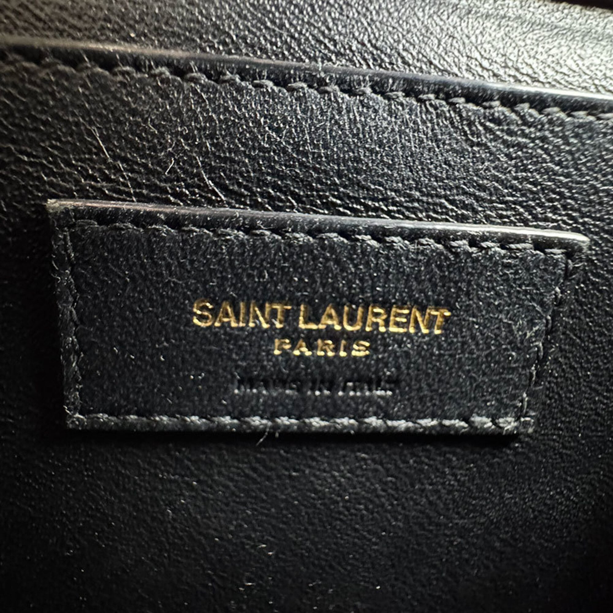 Saint Laurent Bordeaux Leather Handbag Shoulder Bag (Pre-Owned)