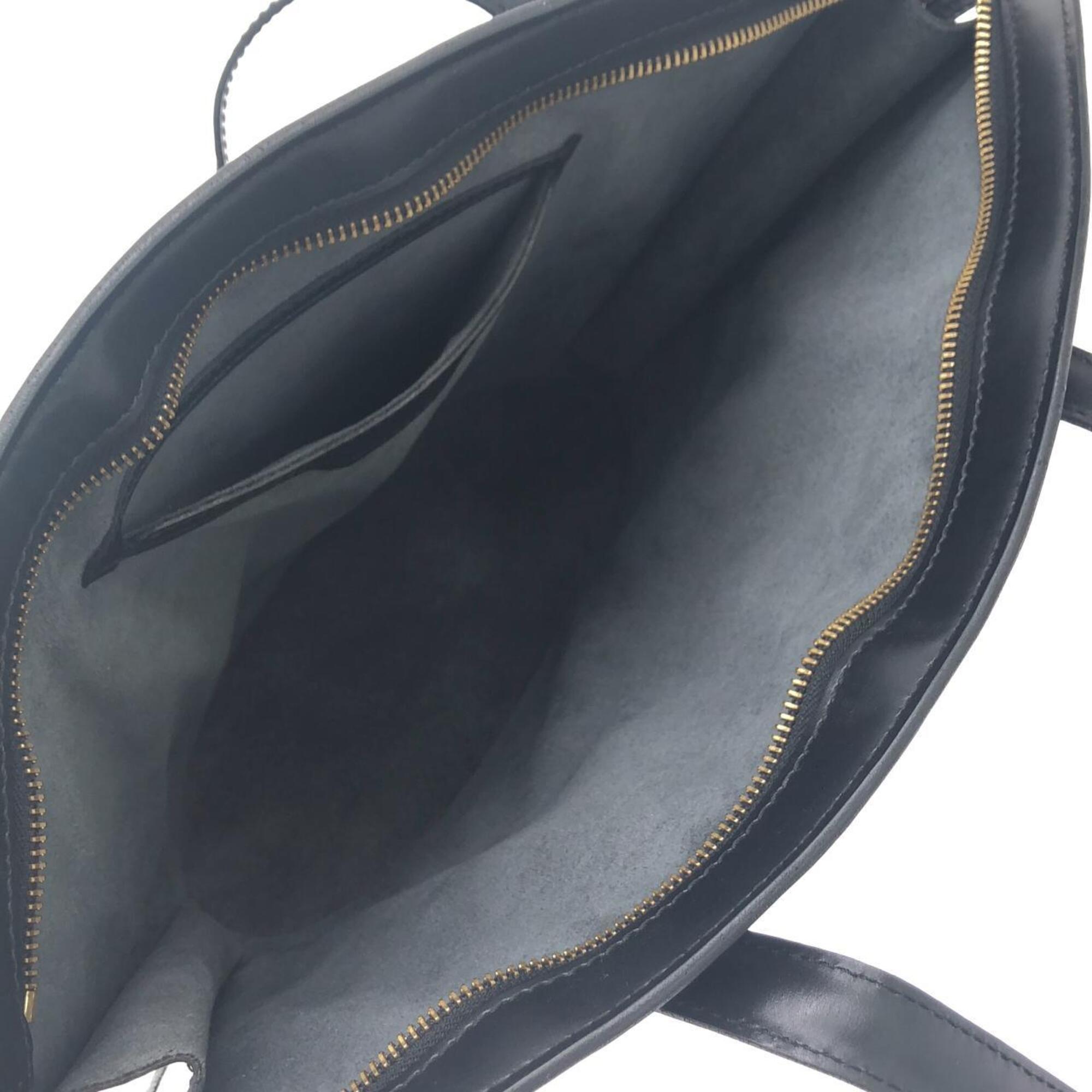 Louis Vuitton Black Leather Handbag (Pre-Owned)