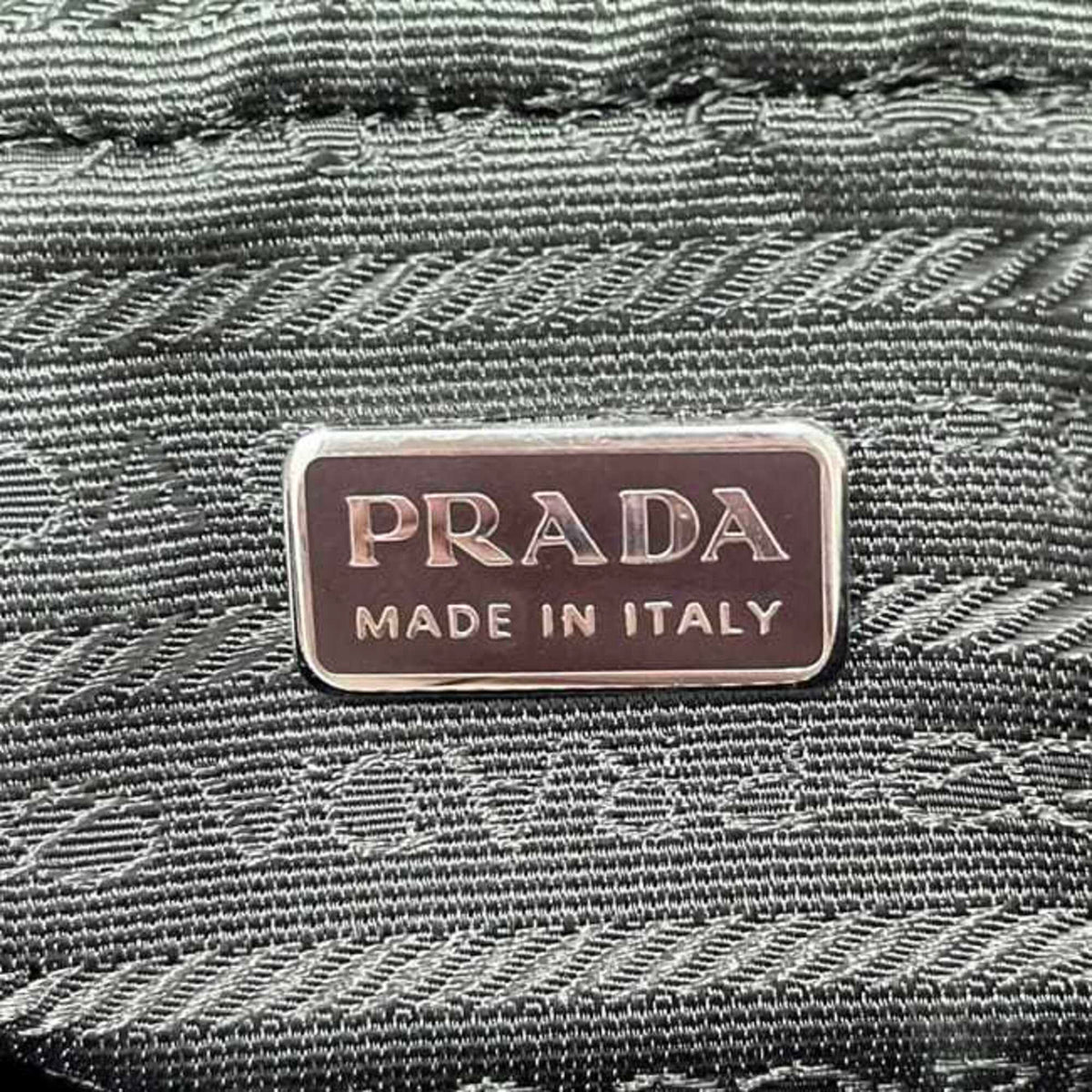 Prada Brown Orange Canvas Leather Handbag (Pre-Owned)