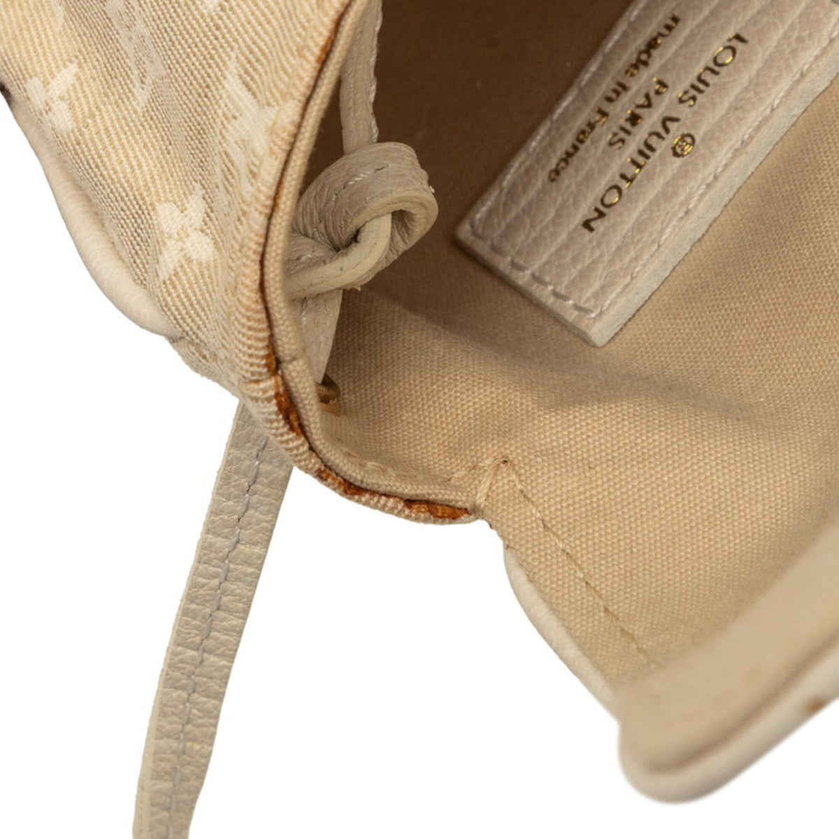 Louis Vuitton Beige Dune Canvas Leather Handbag Pochette Shoulder Bag (Pre-Owned)