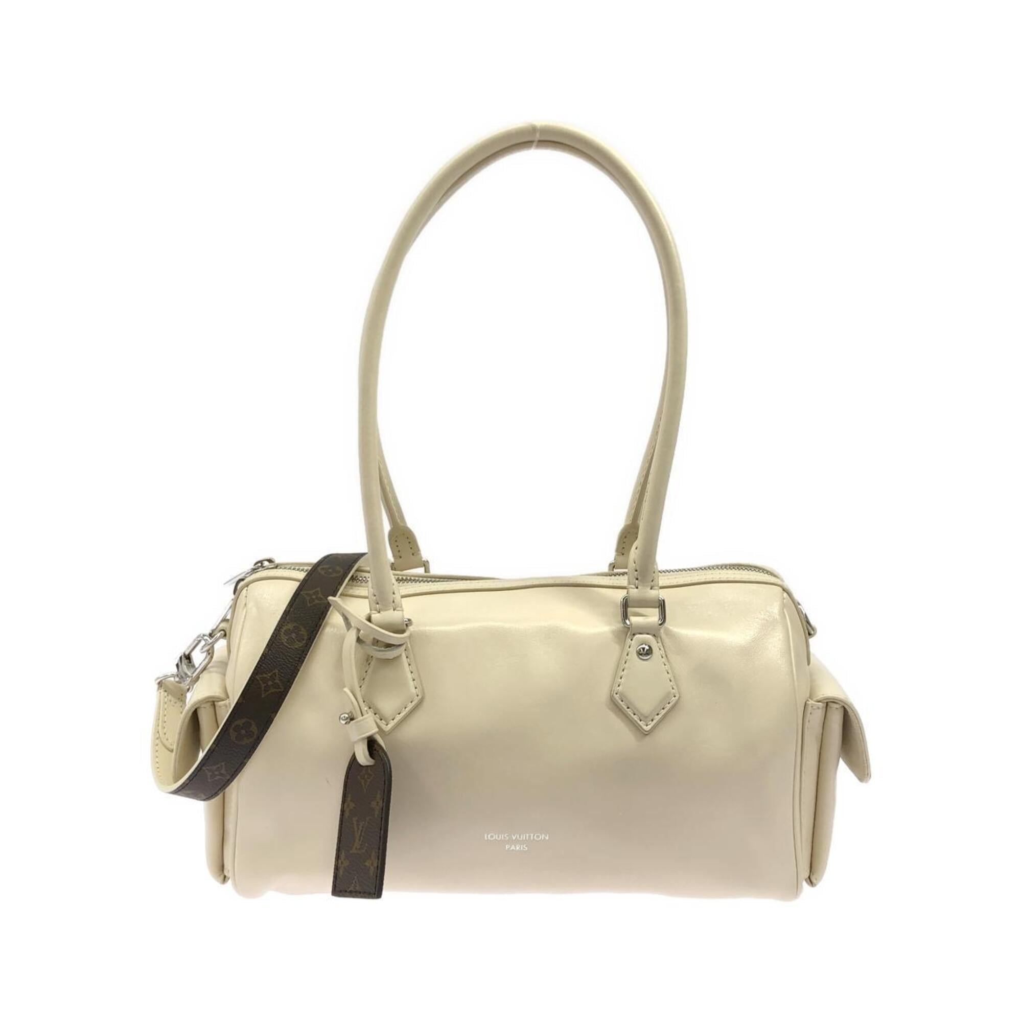 Louis Vuitton Ivory White Leather Shoulder Bag (Pre-Owned)
