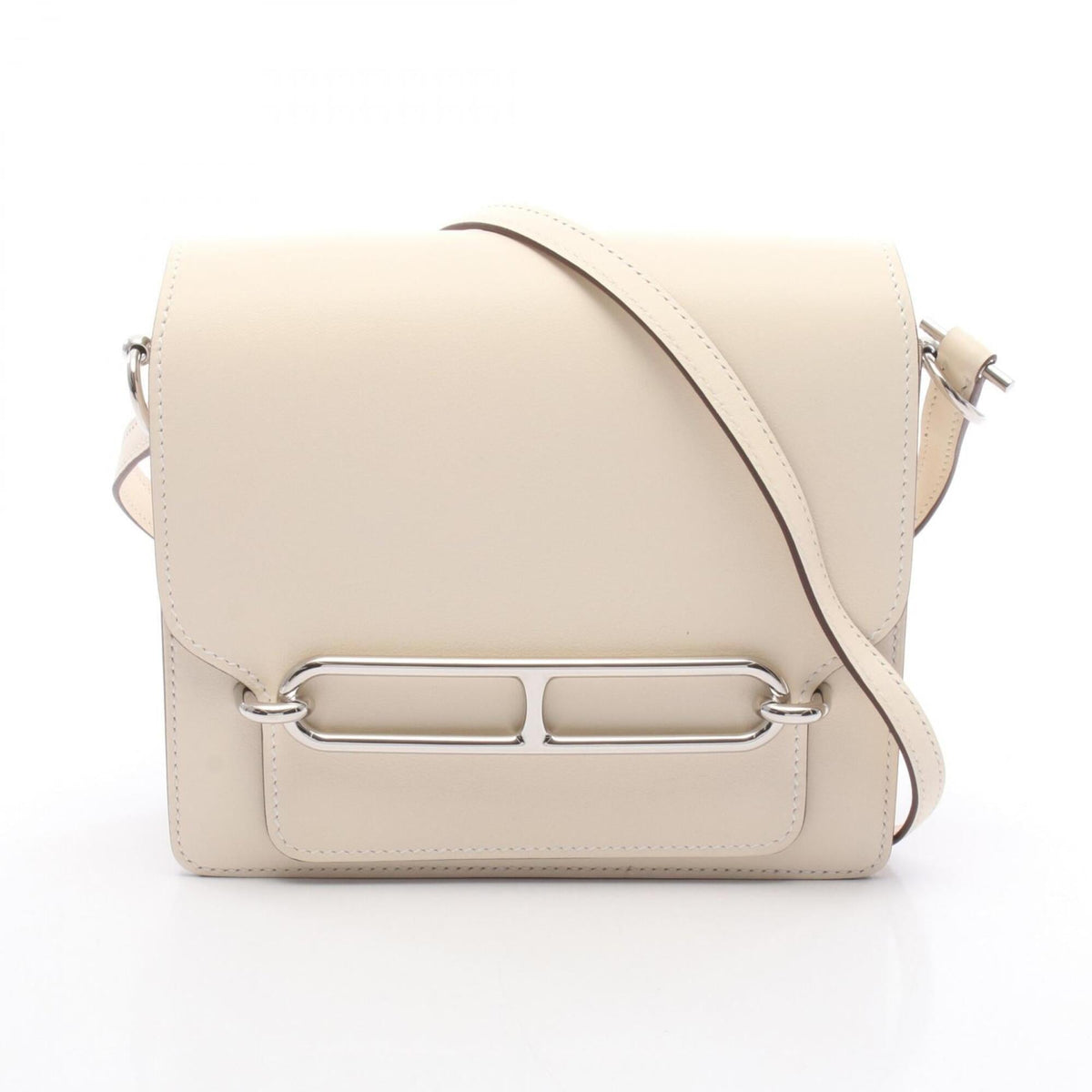 Hermes Ivory Swift Leather Leather Handbag Shoulder Bag (Pre-Owned)