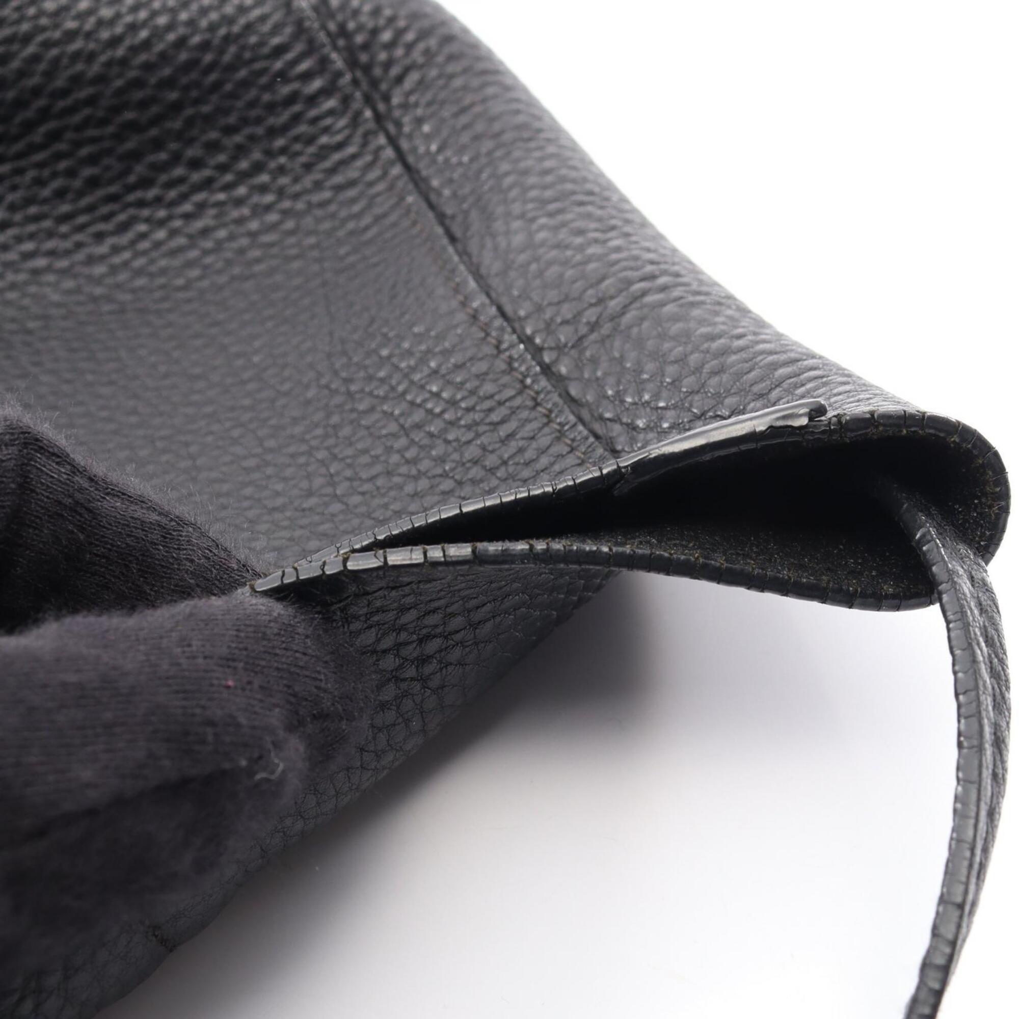 Prada Black Leather Handbag Tote Bag (Pre-Owned)