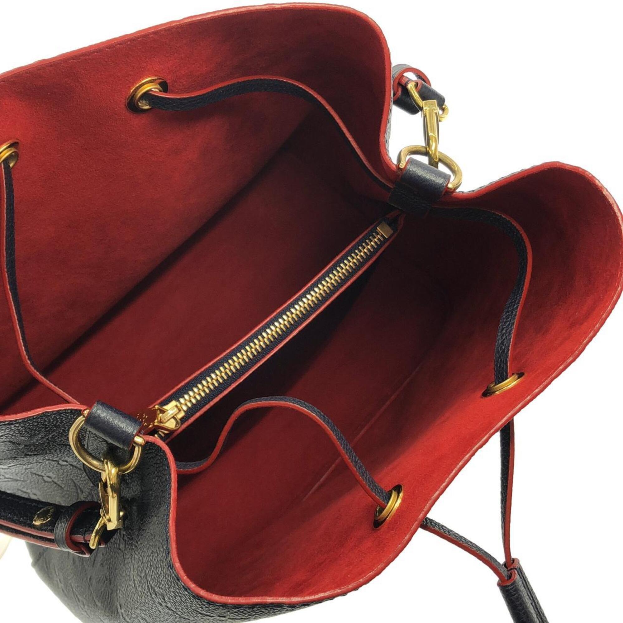 Louis Vuitton Marine Rouge Leather Shoulder Bag (Pre-Owned)