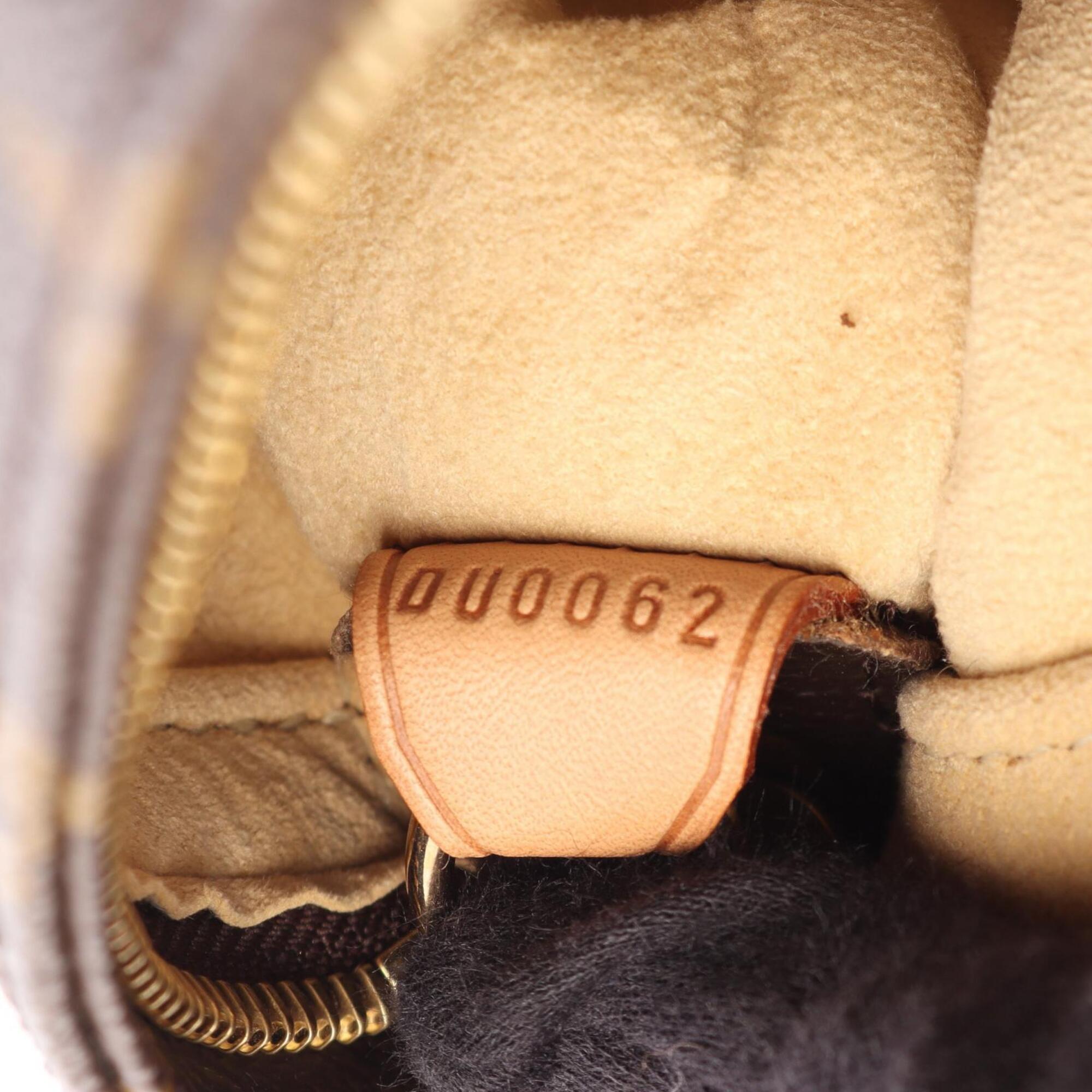 Louis Vuitton Brown Monogram Coated Canvas Leather Handbag Shoulder Bag (Pre-Owned)