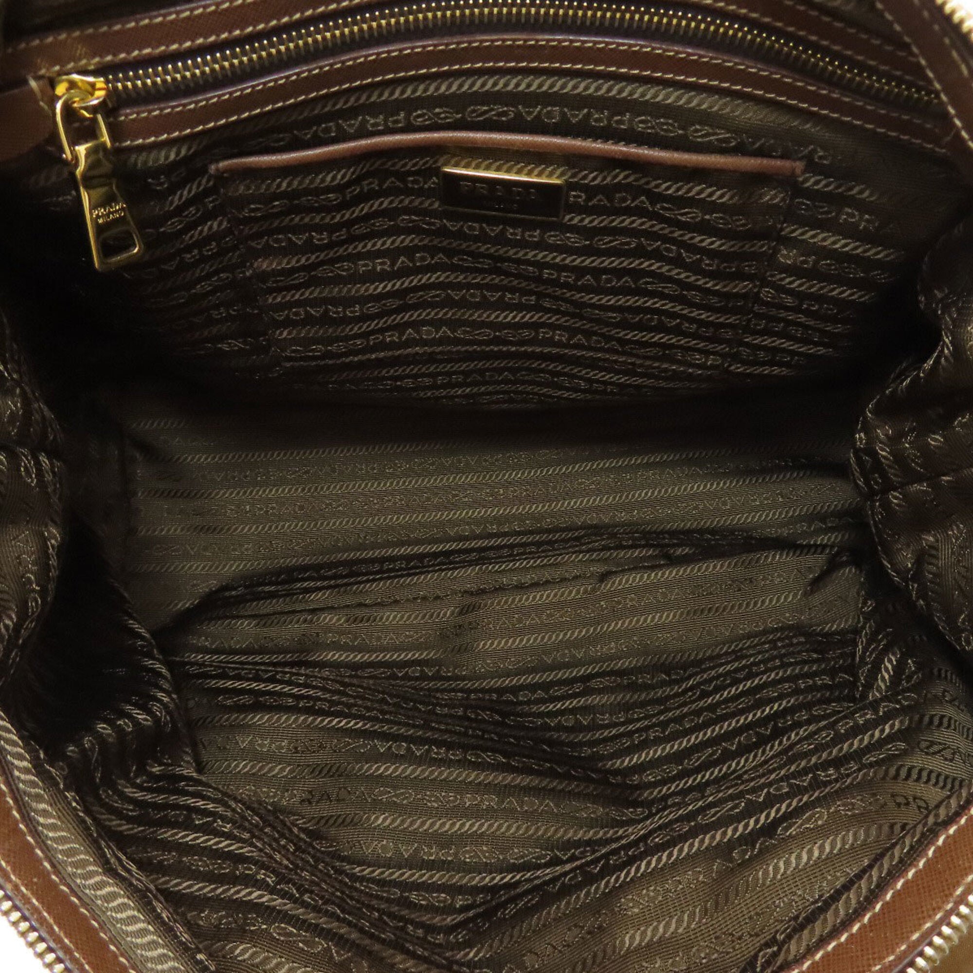Prada Brown Nylon Handbag (Pre-Owned)