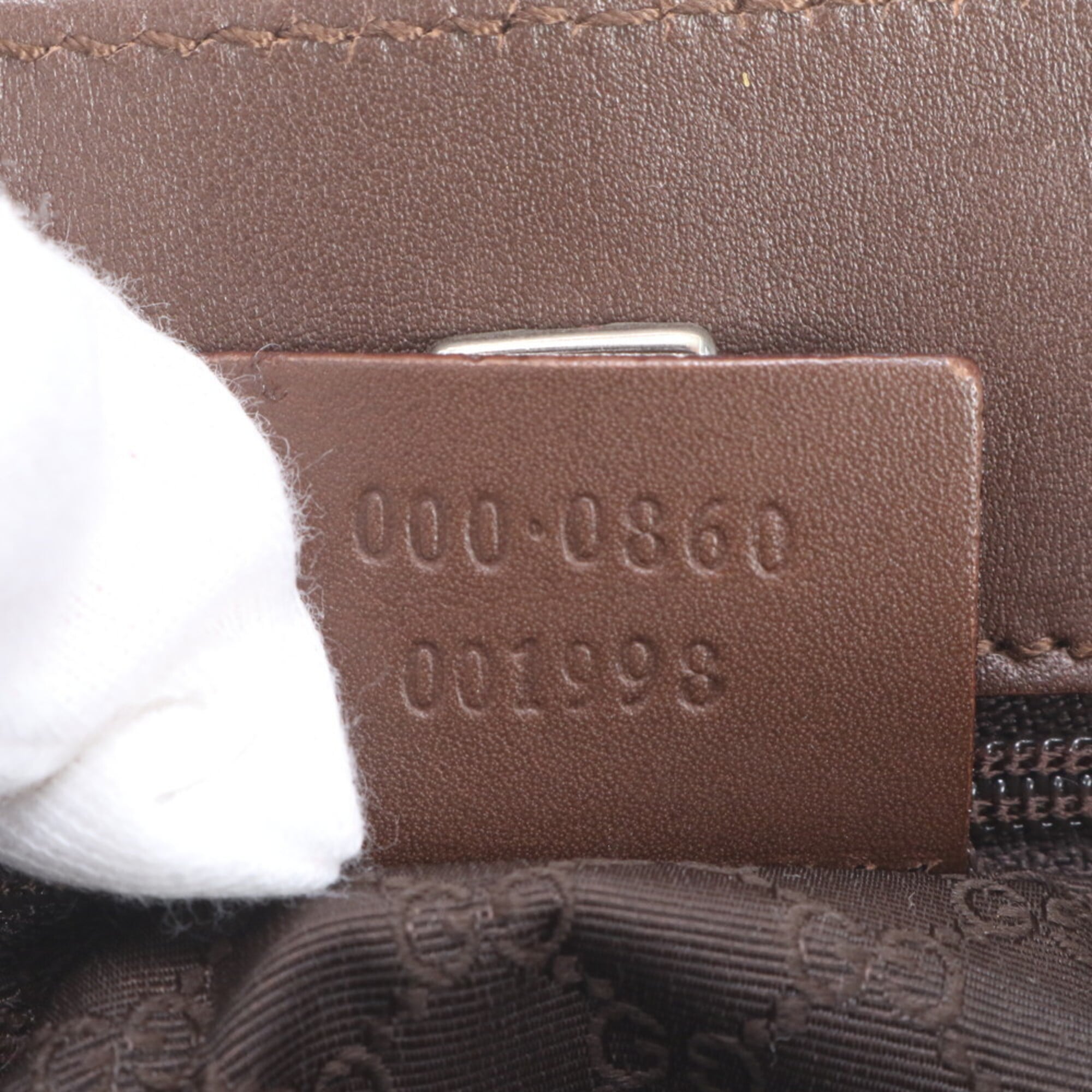Gucci Brown Leather Handbag Tote Bag (Pre-Owned)
