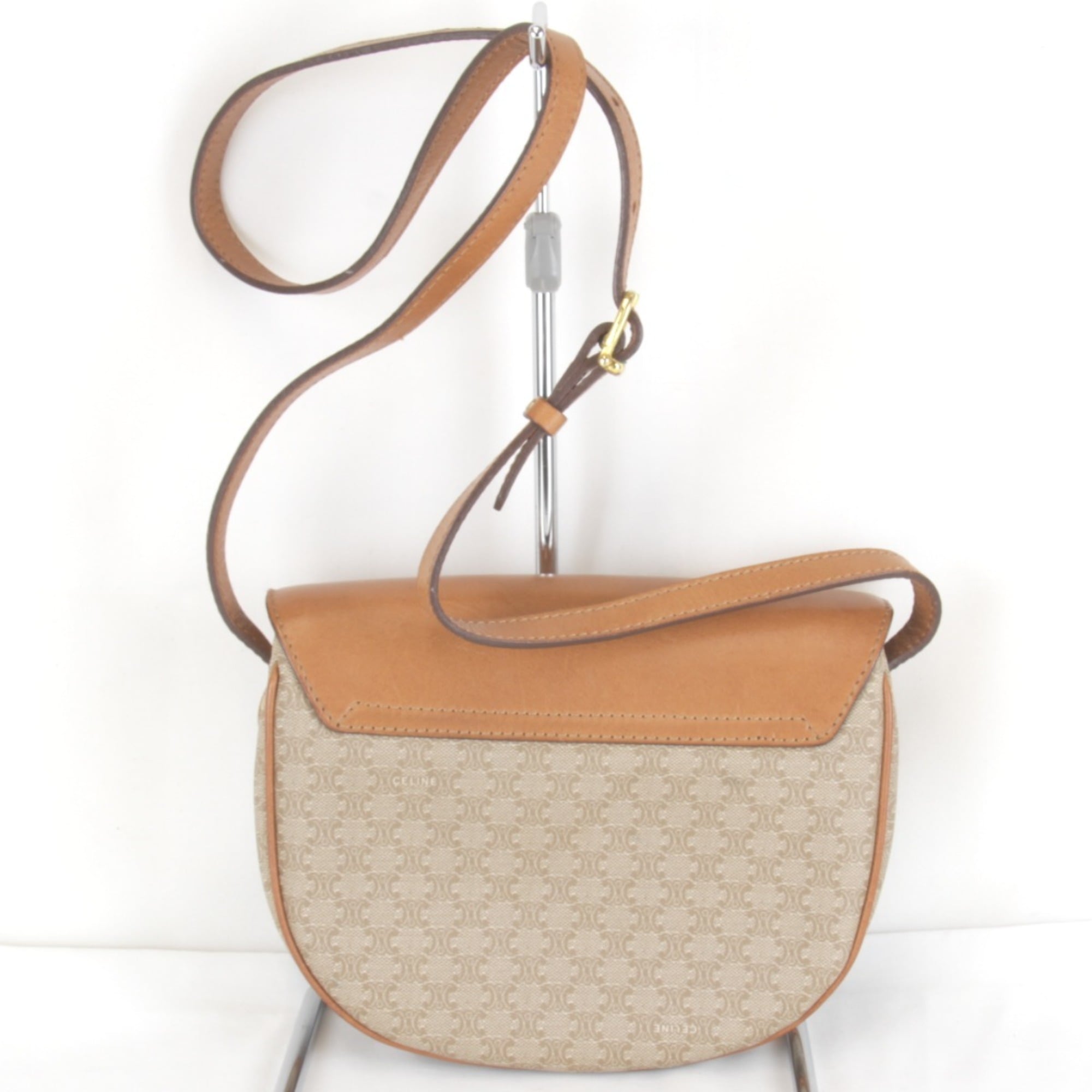 Celine Brown Leather Pvc Shoulder Bag (Pre-Owned)