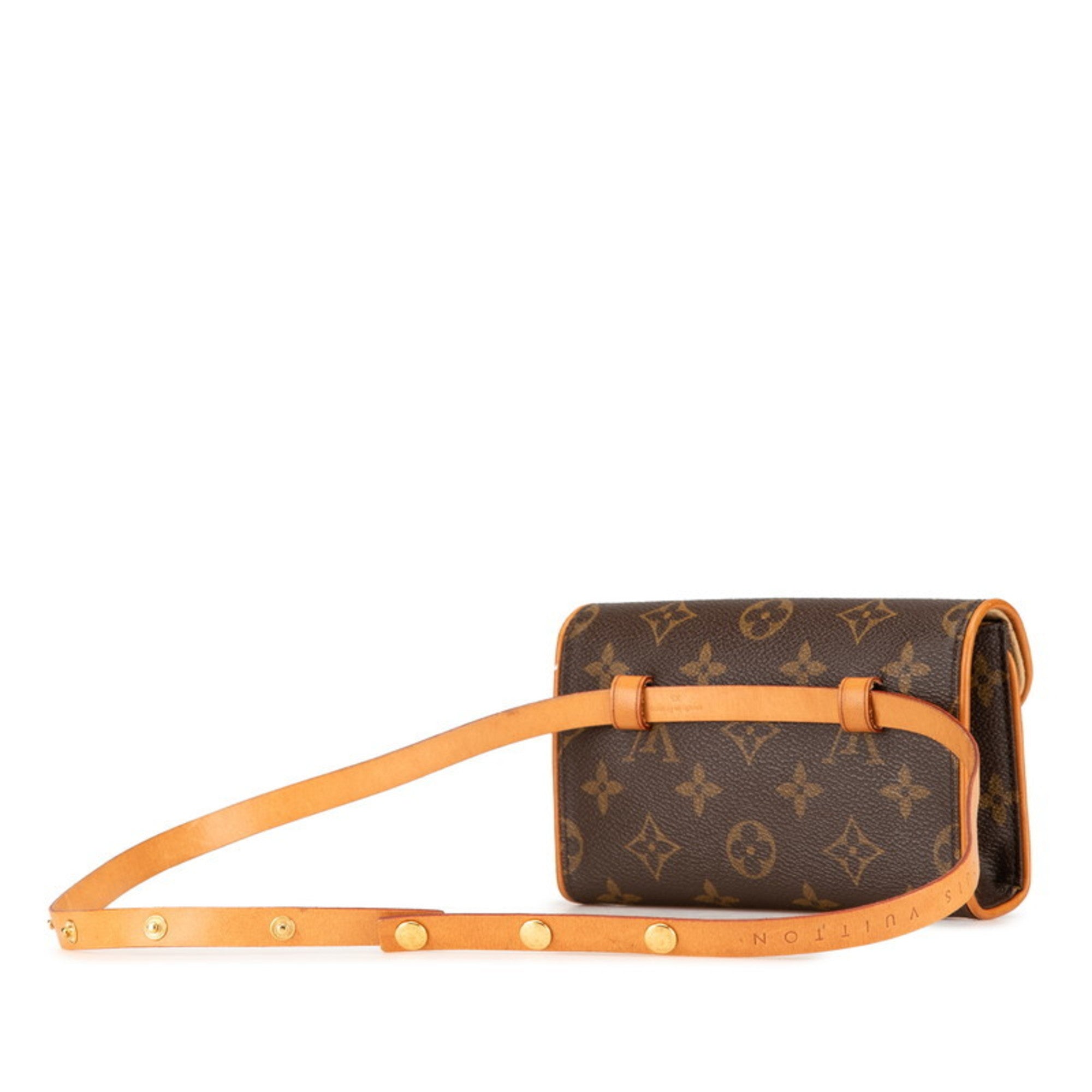 Louis Vuitton Brown Pvc Leather Pochette Sling Bag (Pre-Owned)