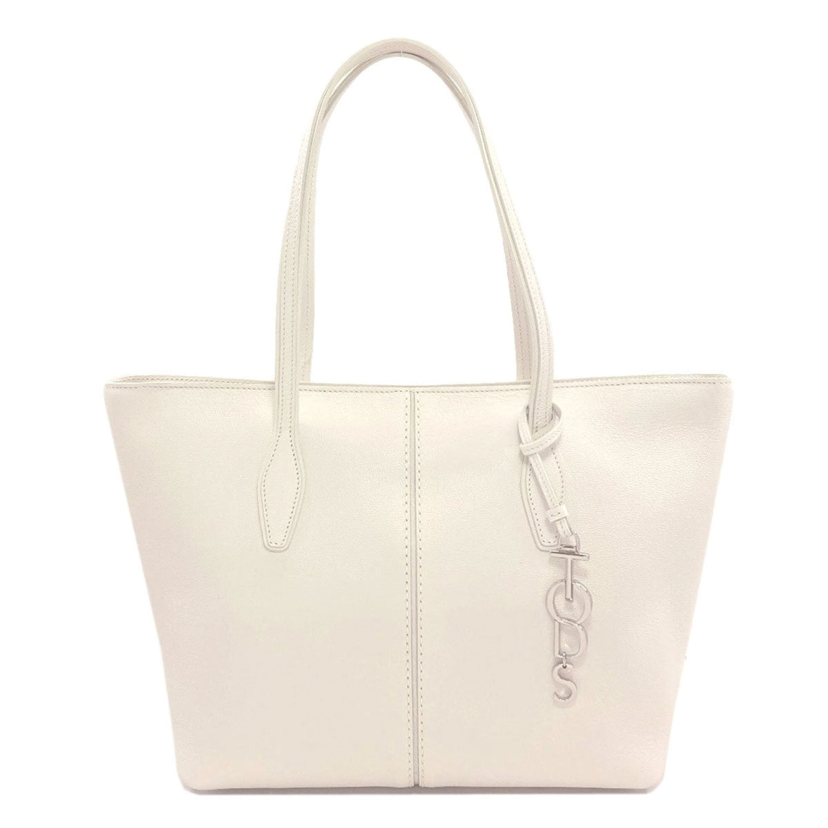 Tod's White Leather Tote Bag (Pre-Owned)