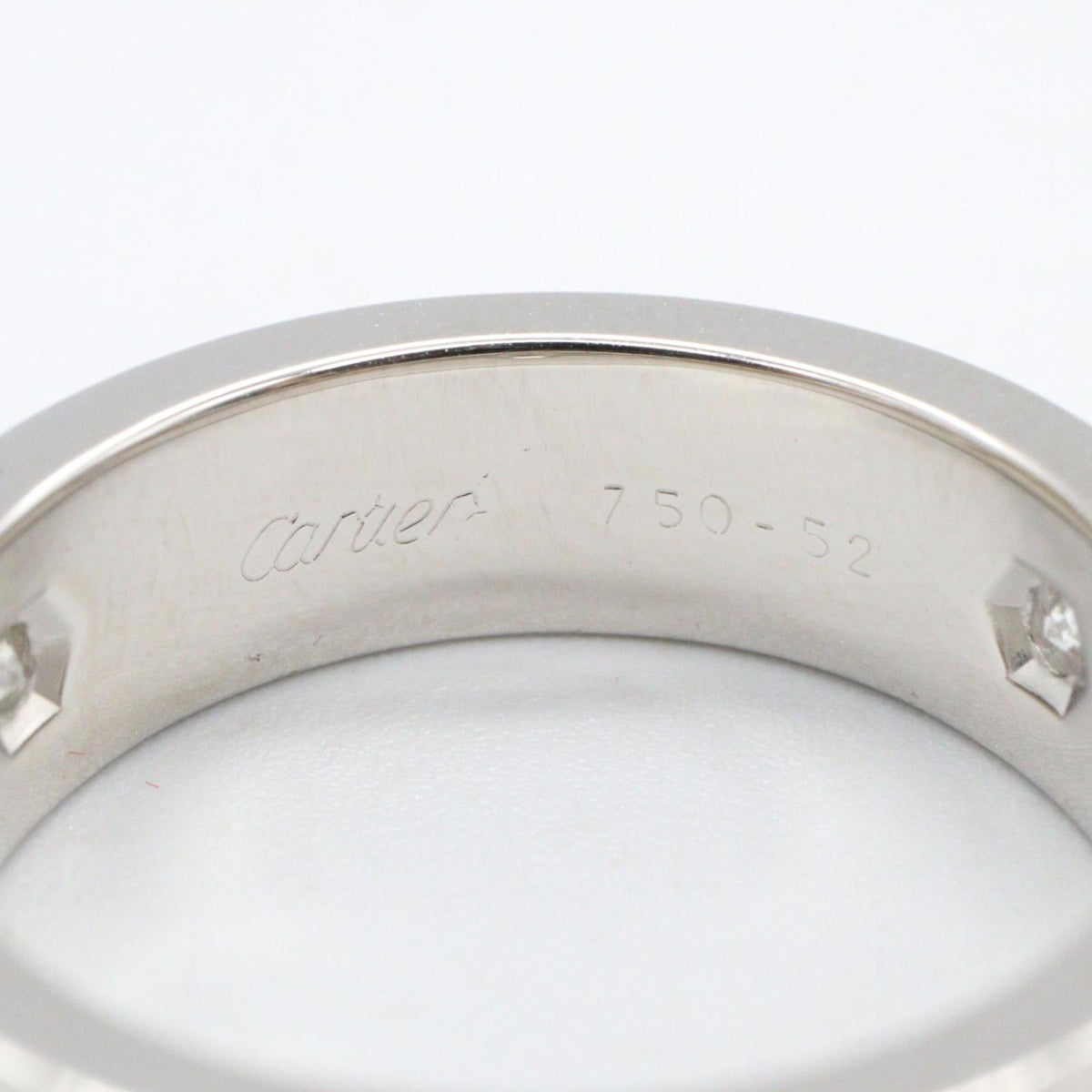 Cartier Silver Clear White Gold (18K) Band Ring (Pre-Owned)
