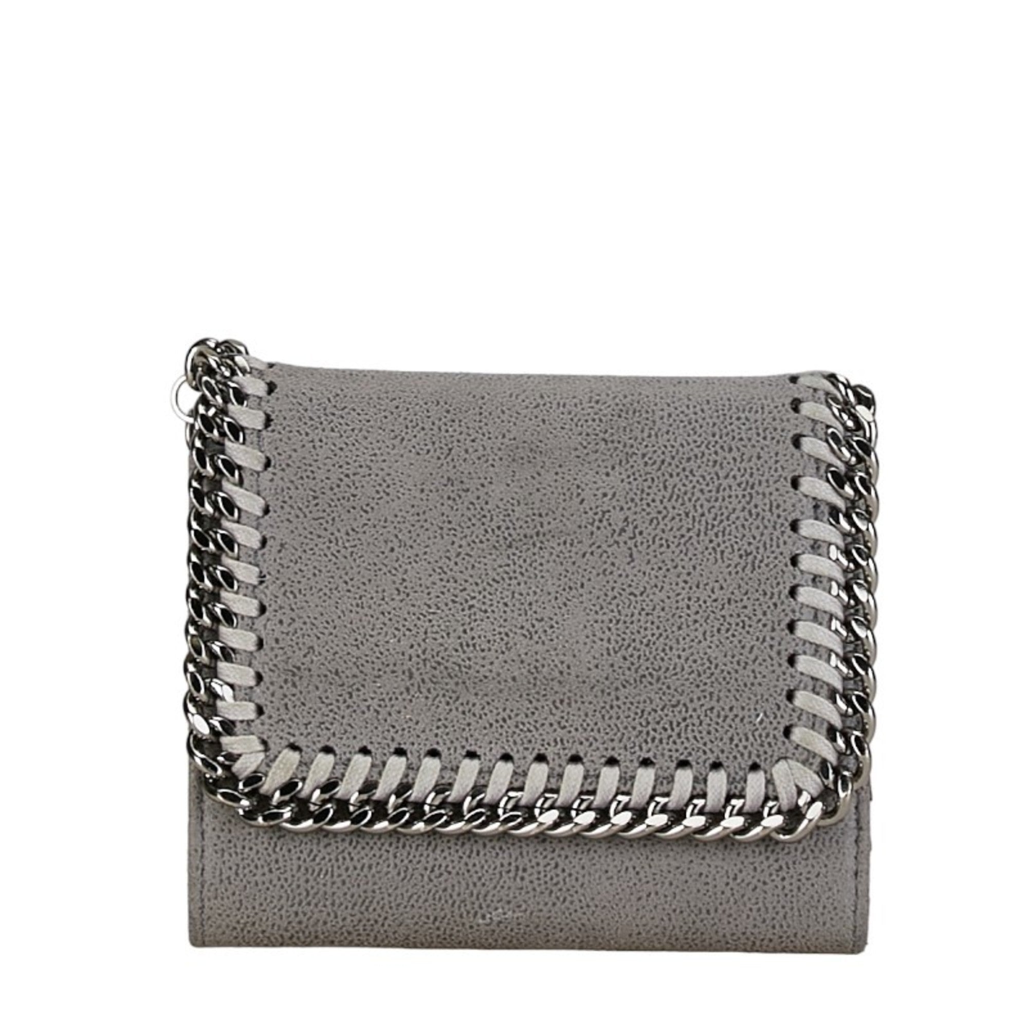 Stella Mccartney Gray Polyester Wallet (Bi-Fold) (Pre-Owned)