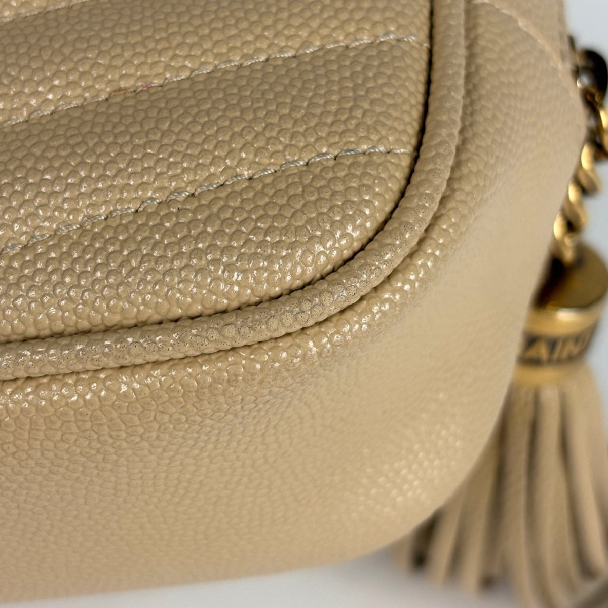 Saint Laurent Beige Leather Shoulder Bag (Pre-Owned)