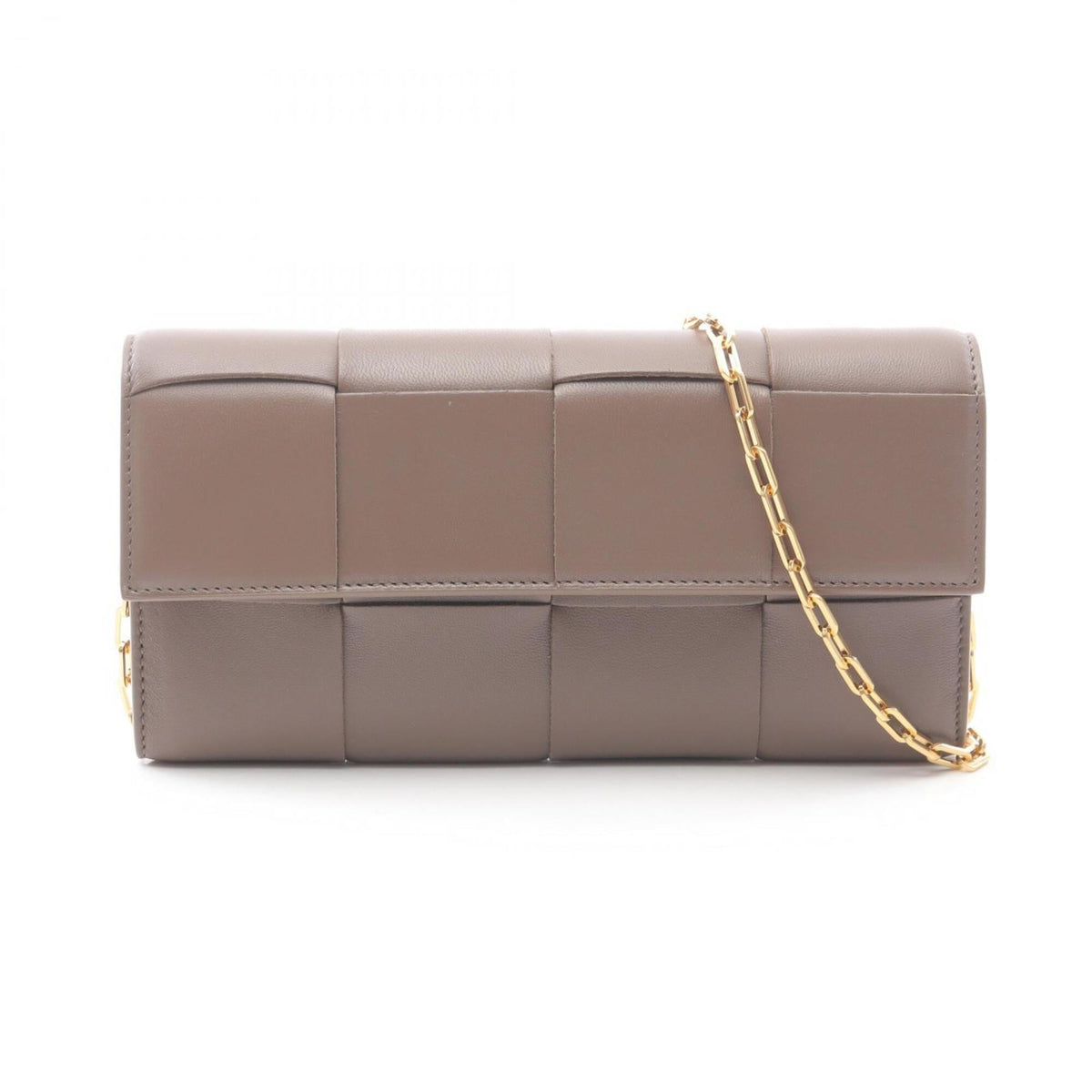 Bottega Veneta Gray Leather Shoulder Bag (Pre-Owned)