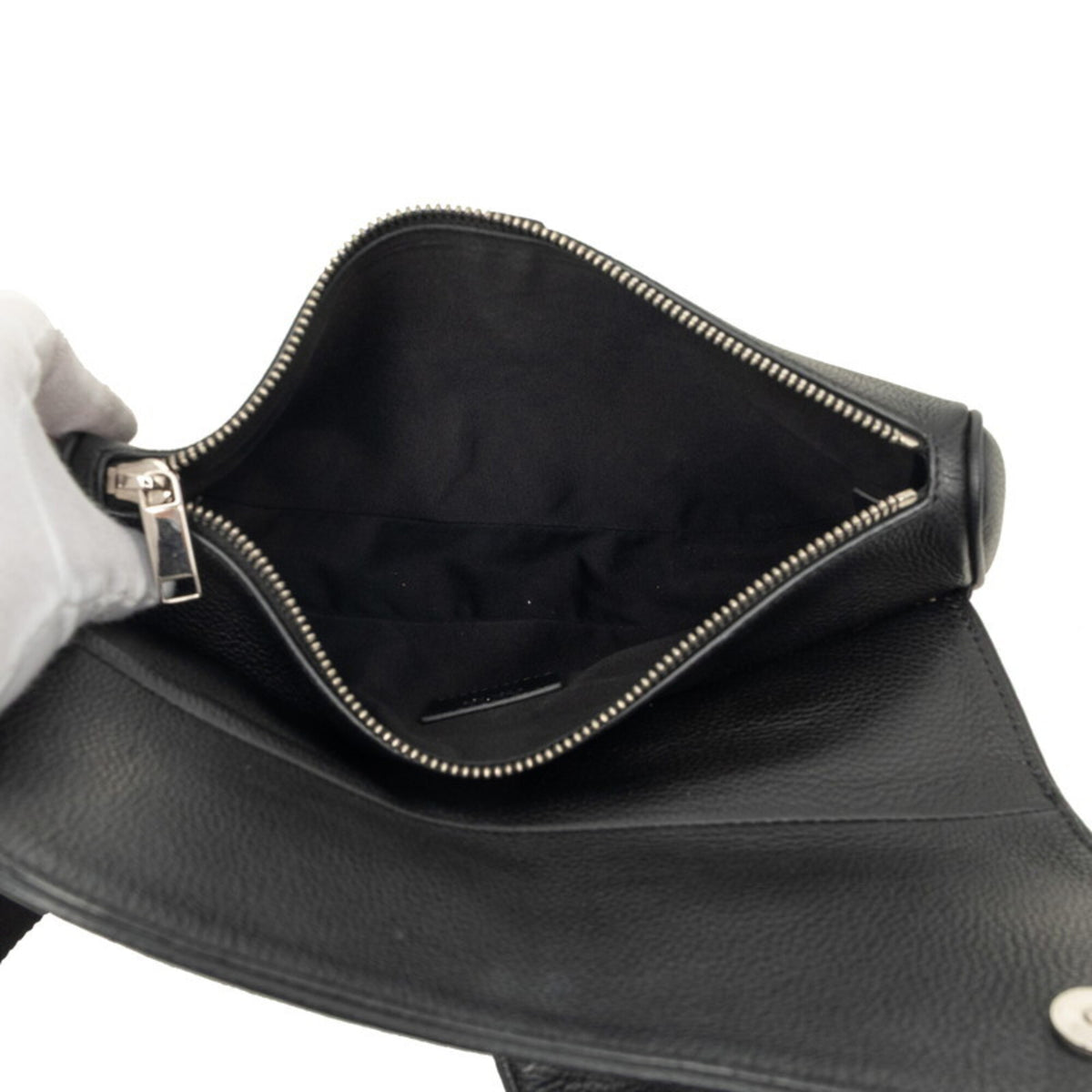 Christian Dior Black Leather Shoulder Bag Sling Bag (Pre-Owned)