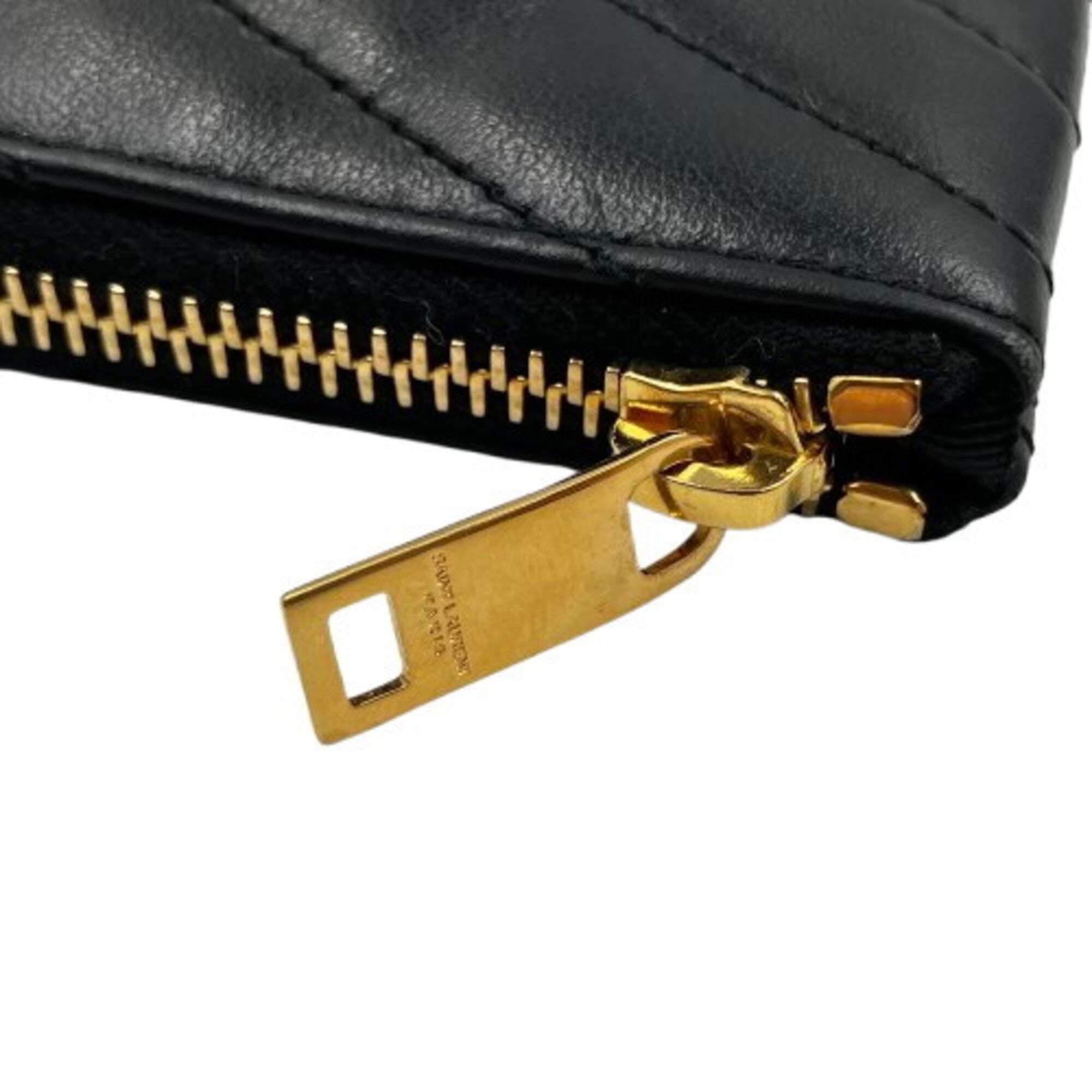Yves Saint Laurent Black Leather Pouch (Pre-Owned)