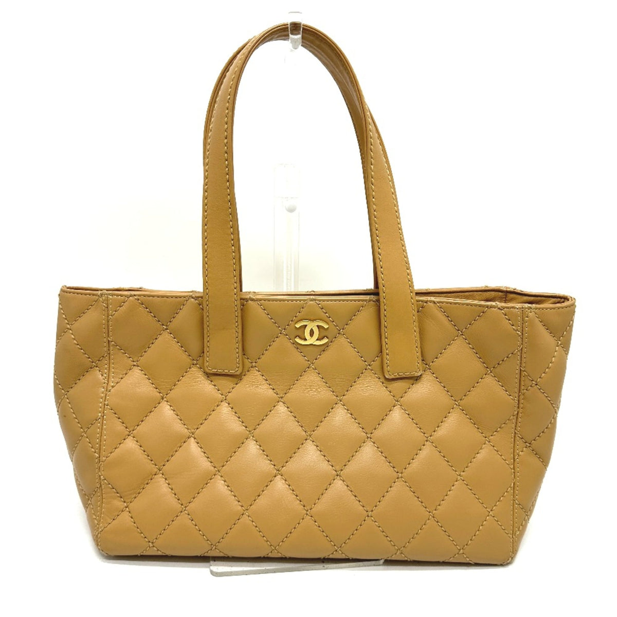 Chanel Beige Leather Tote Bag (Pre-Owned)