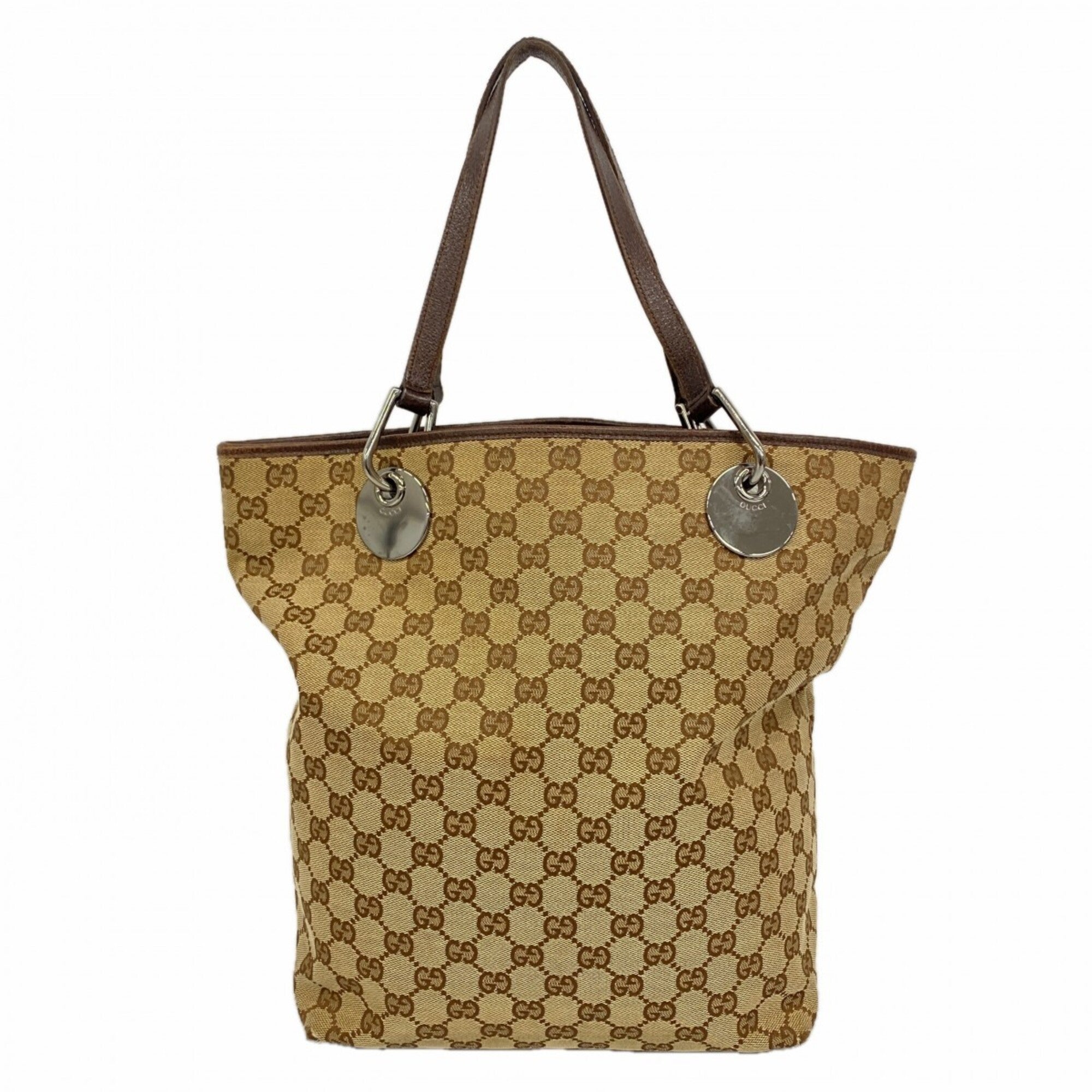 Gucci Brown Canvas Tote Bag (Pre-Owned)