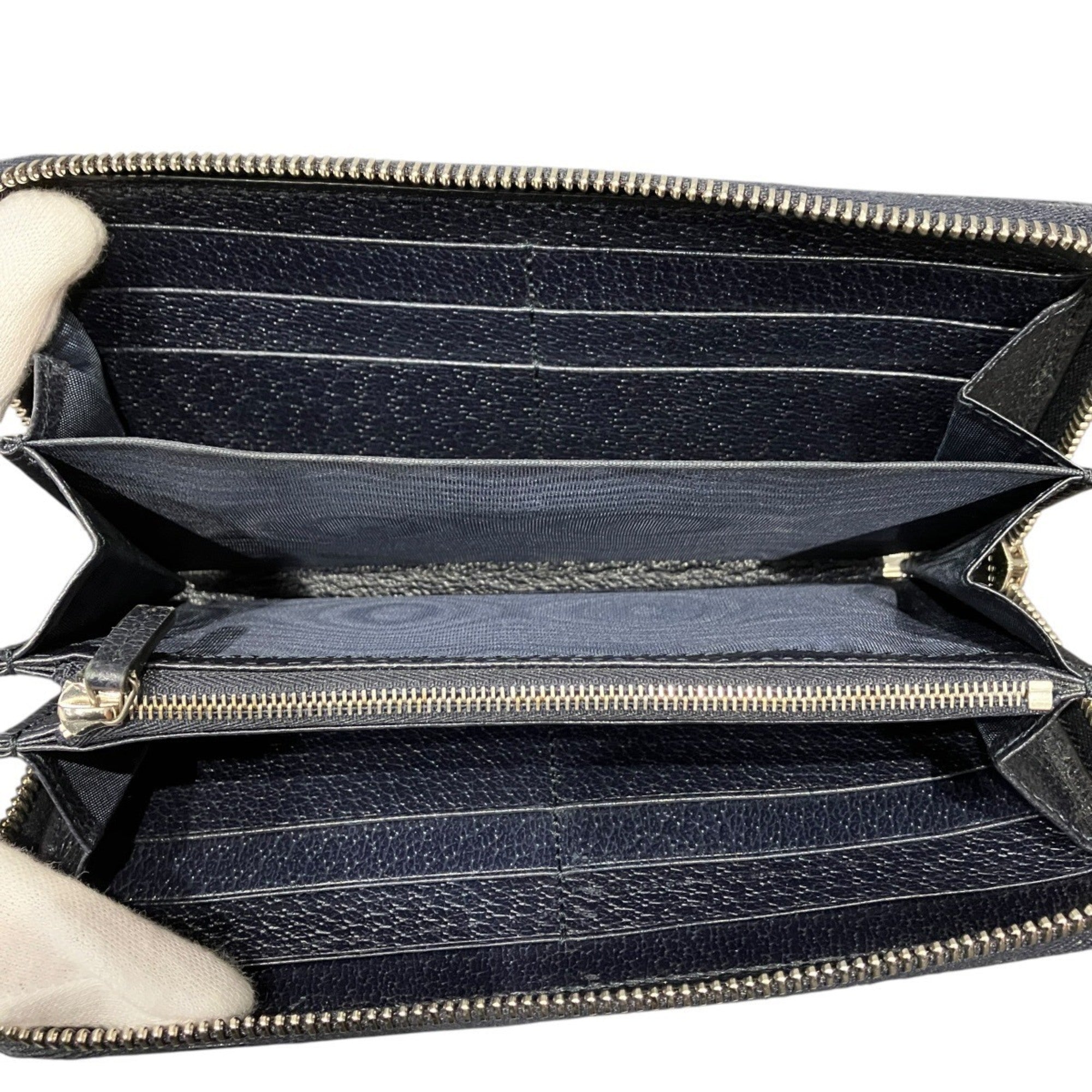 Gucci Gg Supreme Beige Pvc Long Wallet (Bi-Fold) (Pre-Owned)