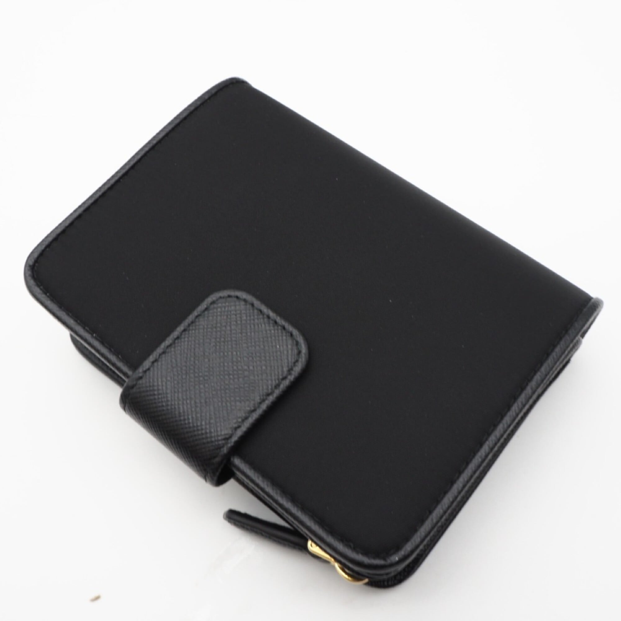 Prada Saffiano Black Nylon Saffiano Wallet (Bi-Fold) (Pre-Owned)