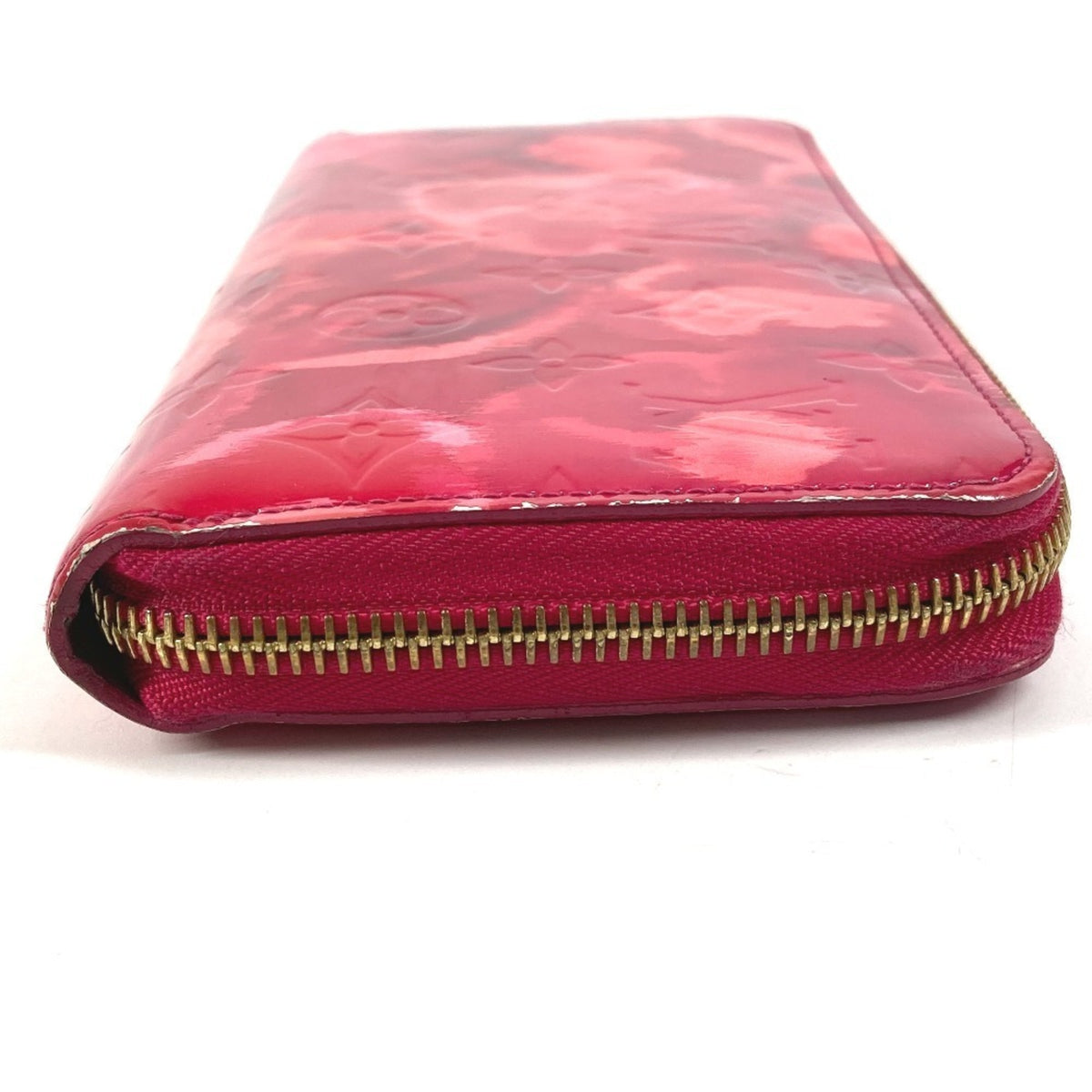 Louis Vuitton Pink Patent Leather Long Wallet (Bi-Fold) (Pre-Owned)