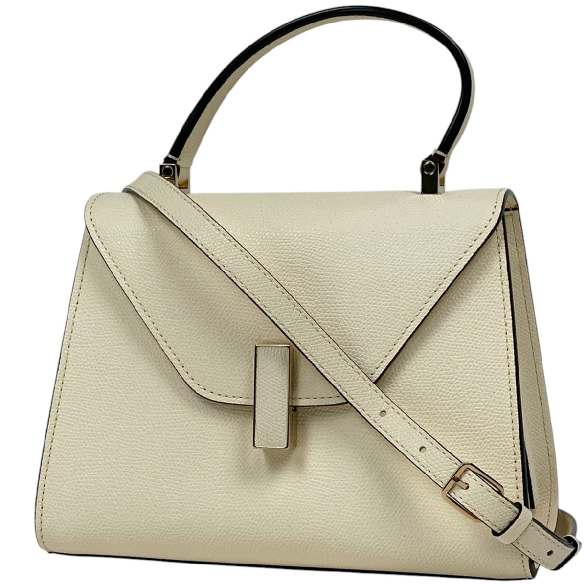 Valextra Ivory Leather Handbag (Pre-Owned)