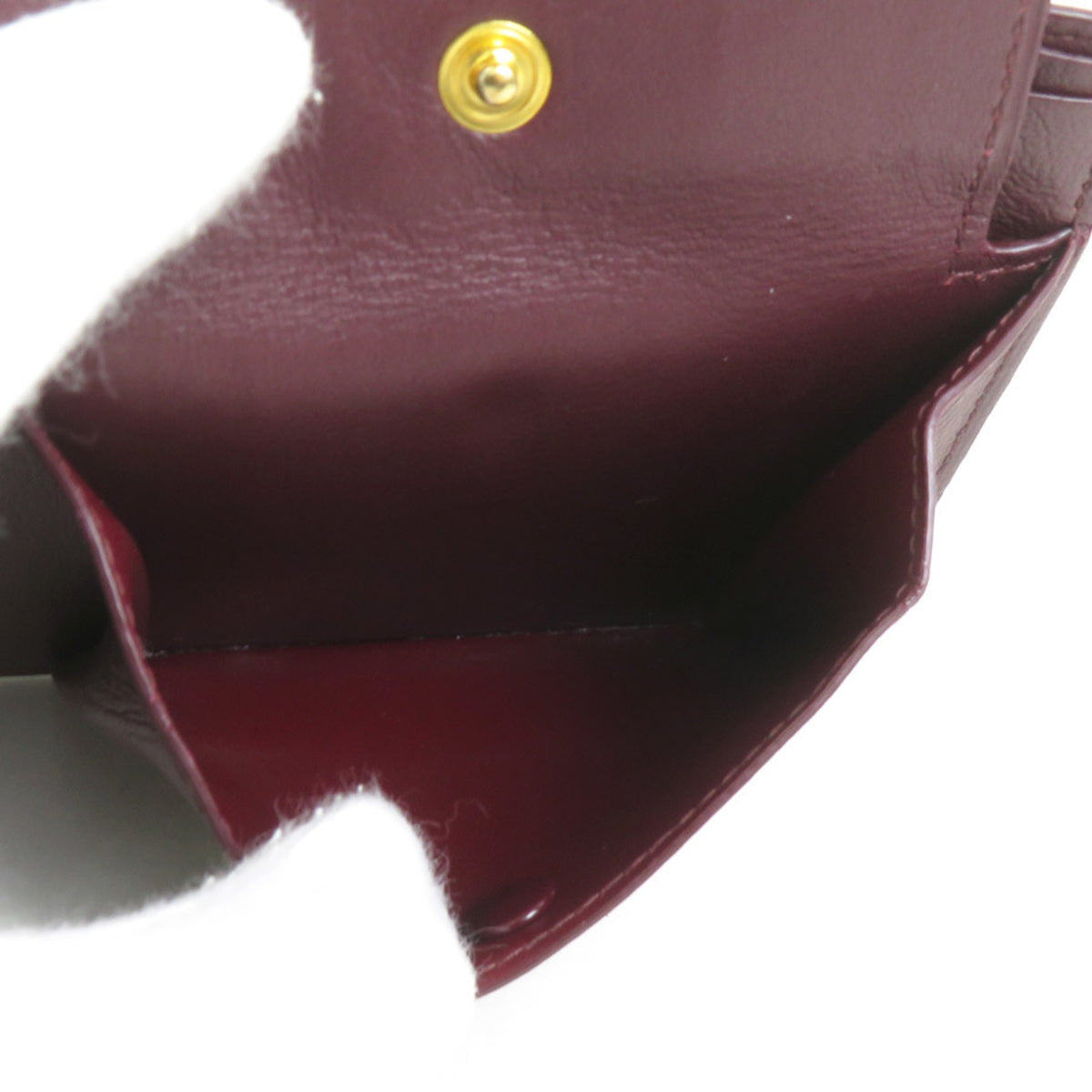 Cartier Bordeaux Leather Wallet (Bi-Fold) (Pre-Owned)