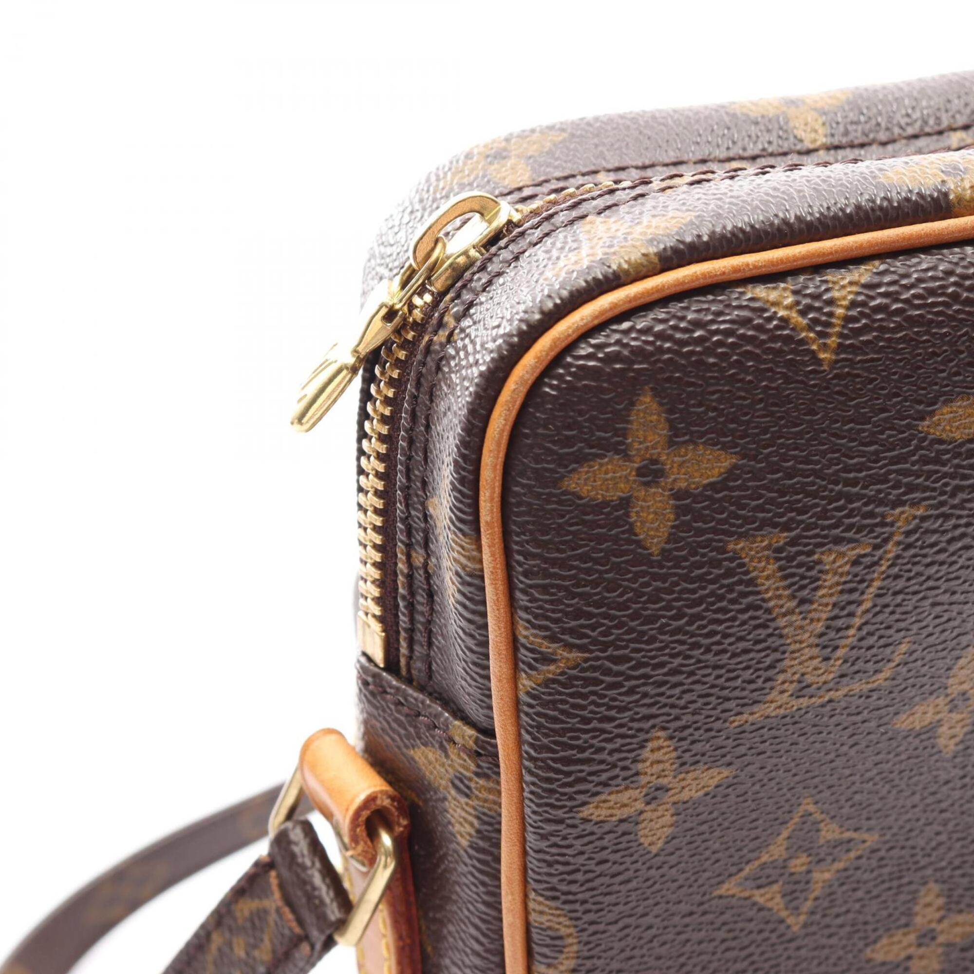Louis Vuitton Brown Coated Canvas Pvc Monogram Leather Handbag Shoulder Bag (Pre-Owned)