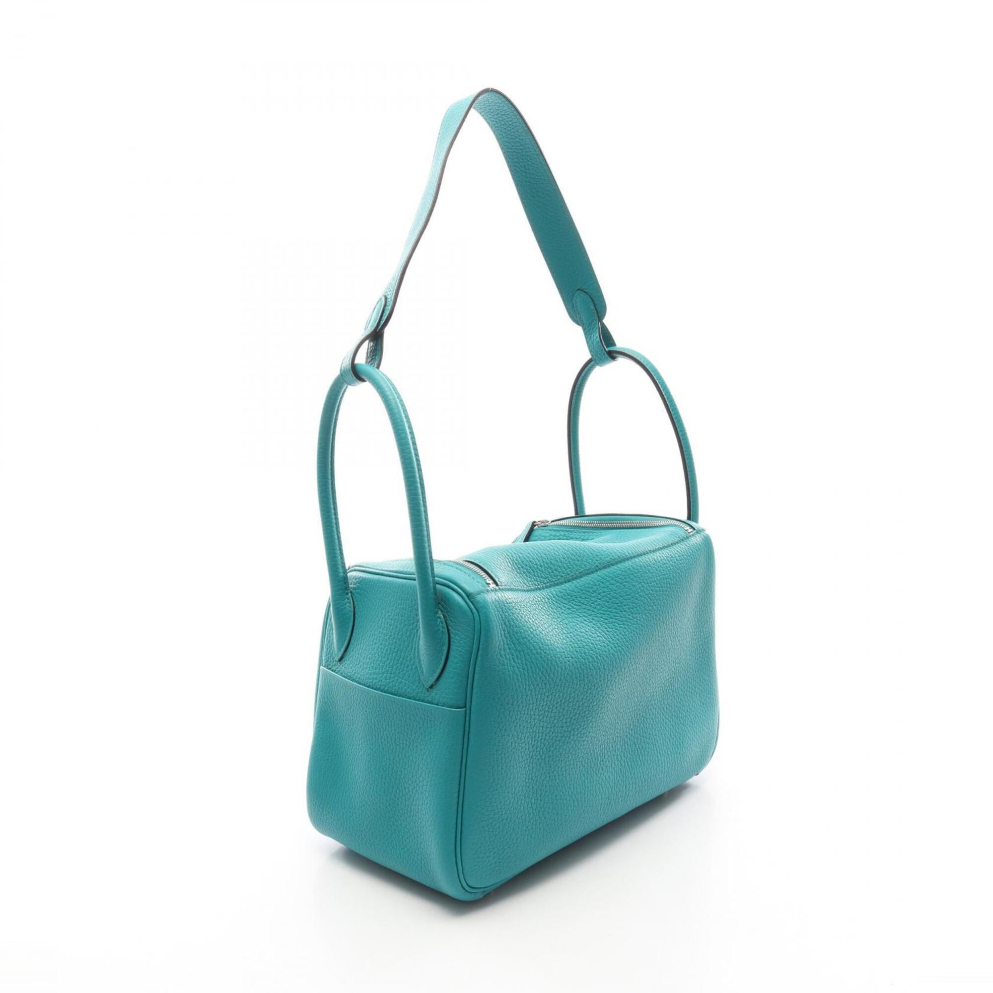 Hermes Green Taurillon Clemence Leather Leather Handbag Shoulder Bag (Pre-Owned)