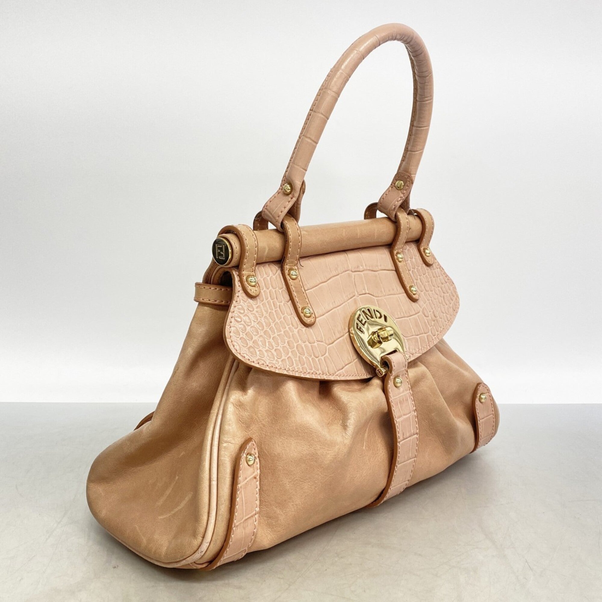 Fendi Pink Leather Handbag (Pre-Owned)