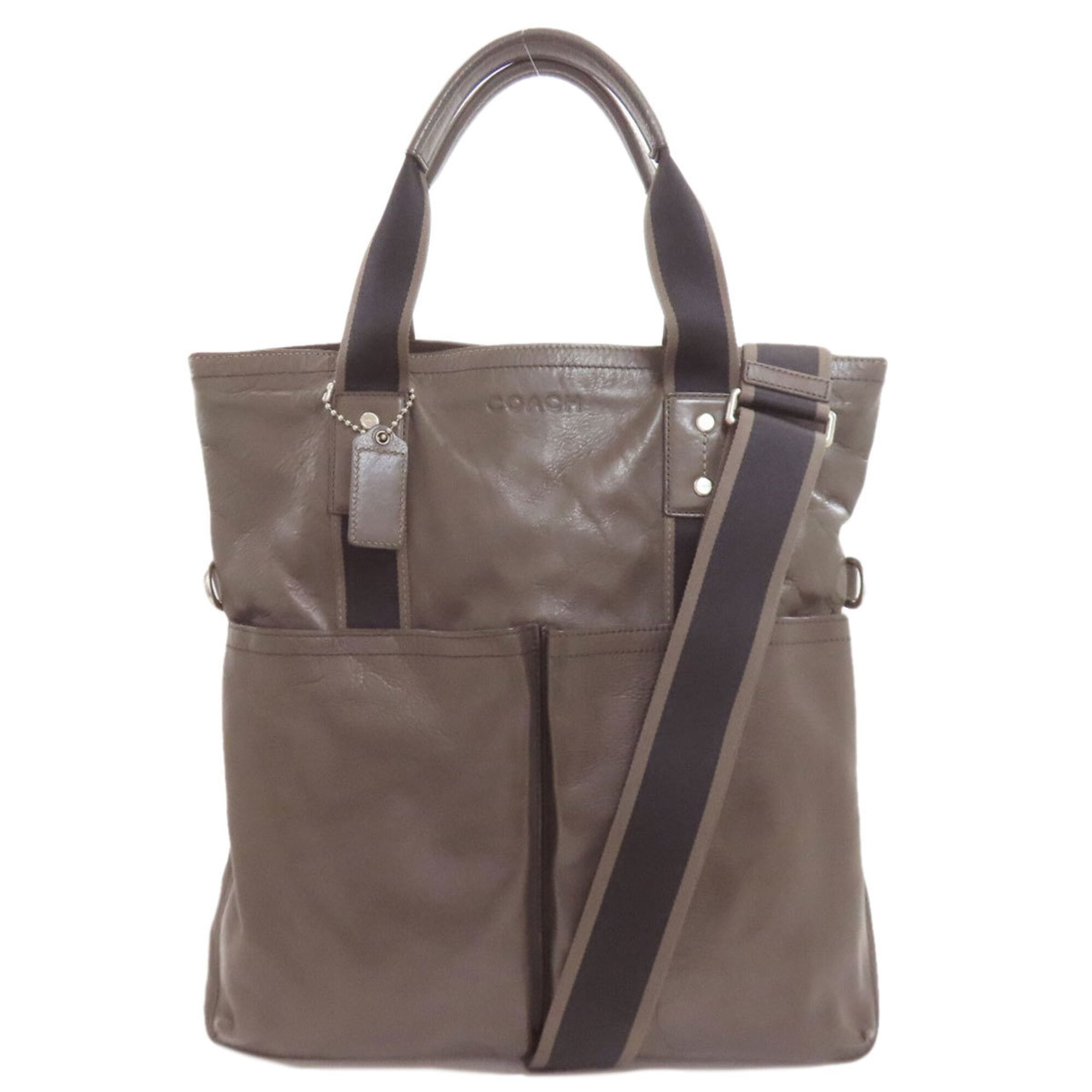 Coach Khaki Brown Leather Handbag (Pre-Owned)