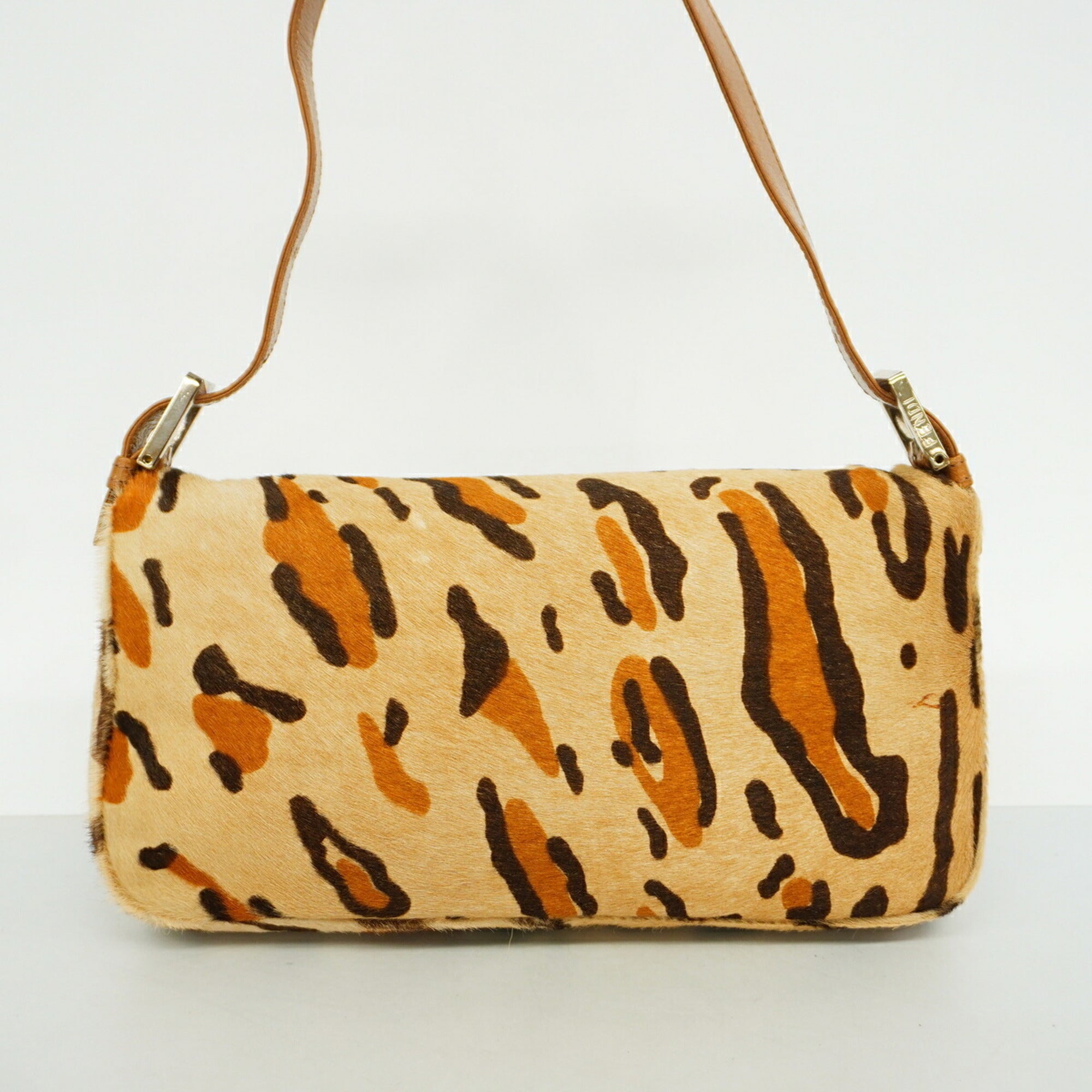 Fendi Beige Brown Handbag (Pre-Owned)