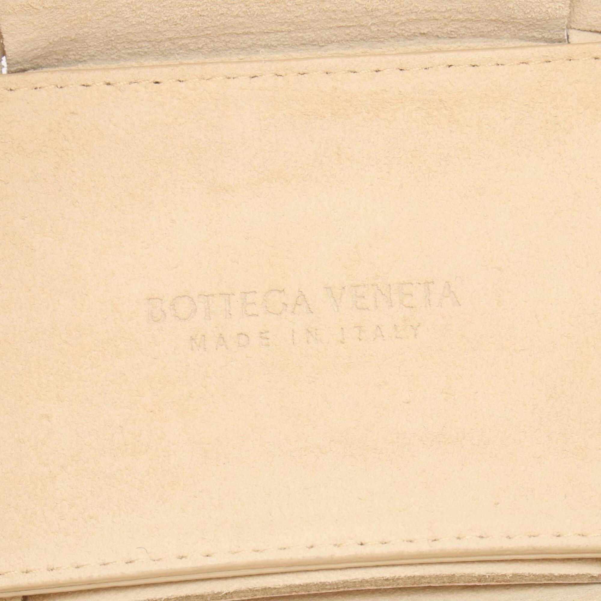 Bottega Veneta Beige Leather Handbag Tote Bag (Pre-Owned)