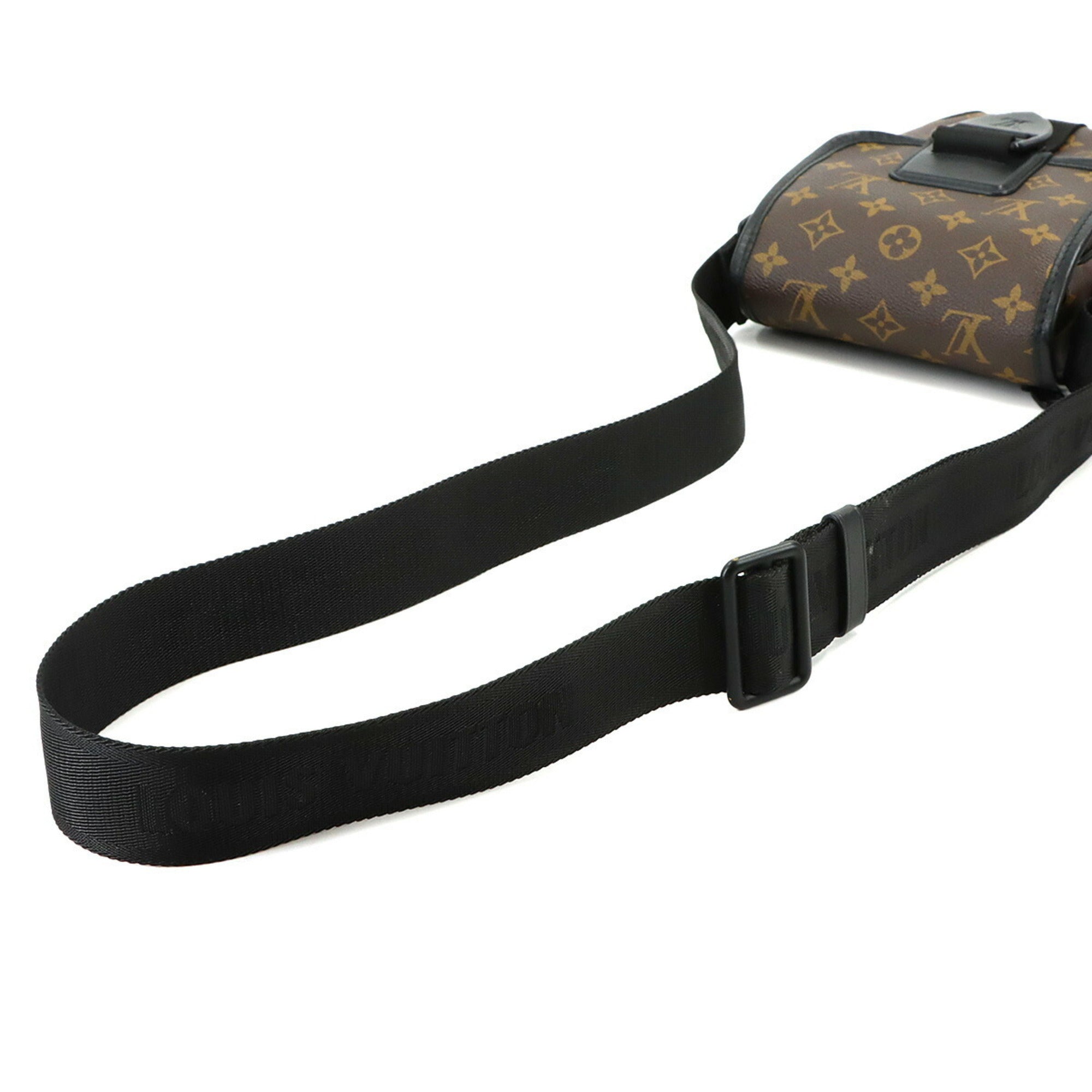 Louis Vuitton Black Brown Monogram Macassar Monogram Messenger Bag Shoulder Bag (Pre-Owned)