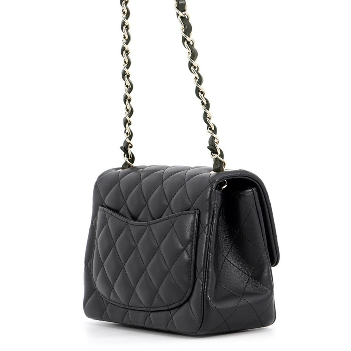 Chanel Black Leather Handbag Shoulder Bag (Pre-Owned)