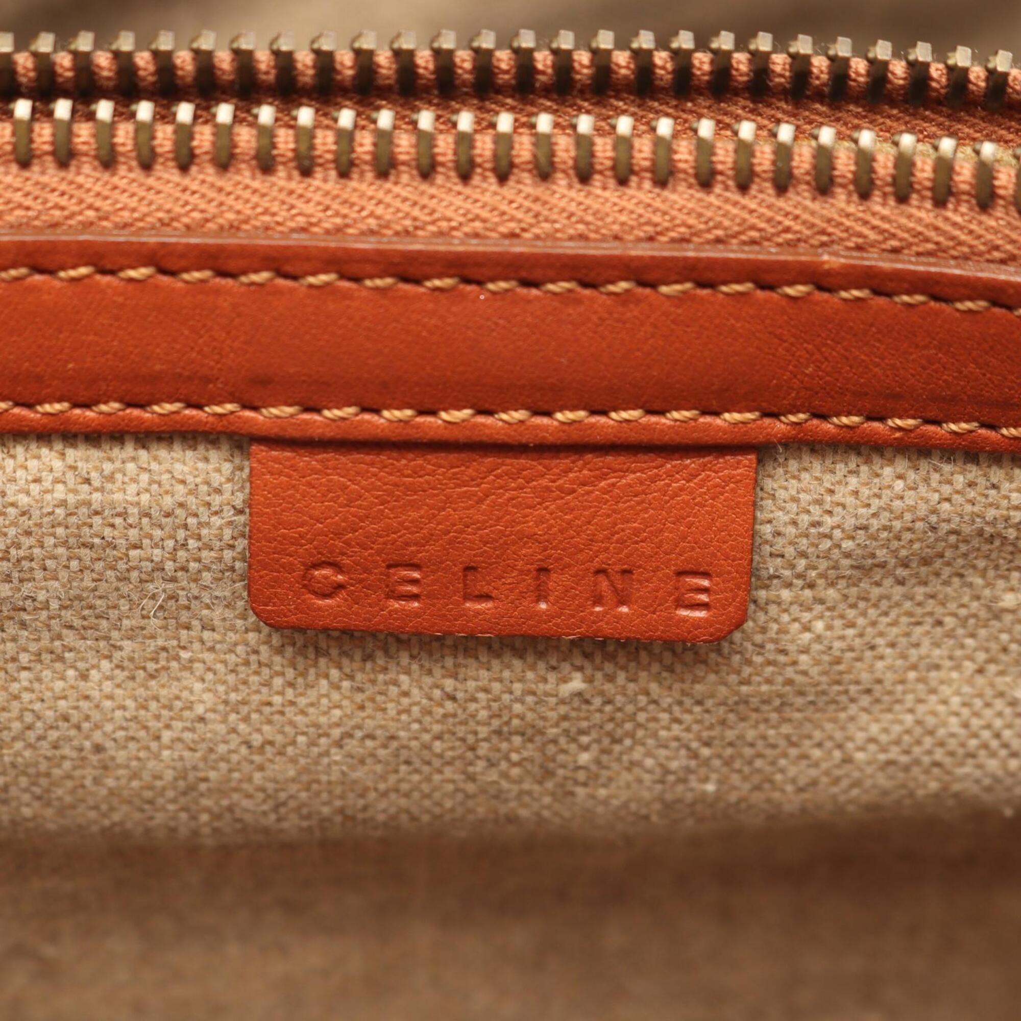 Celine Brown Leather Handbag Tote Bag (Pre-Owned)
