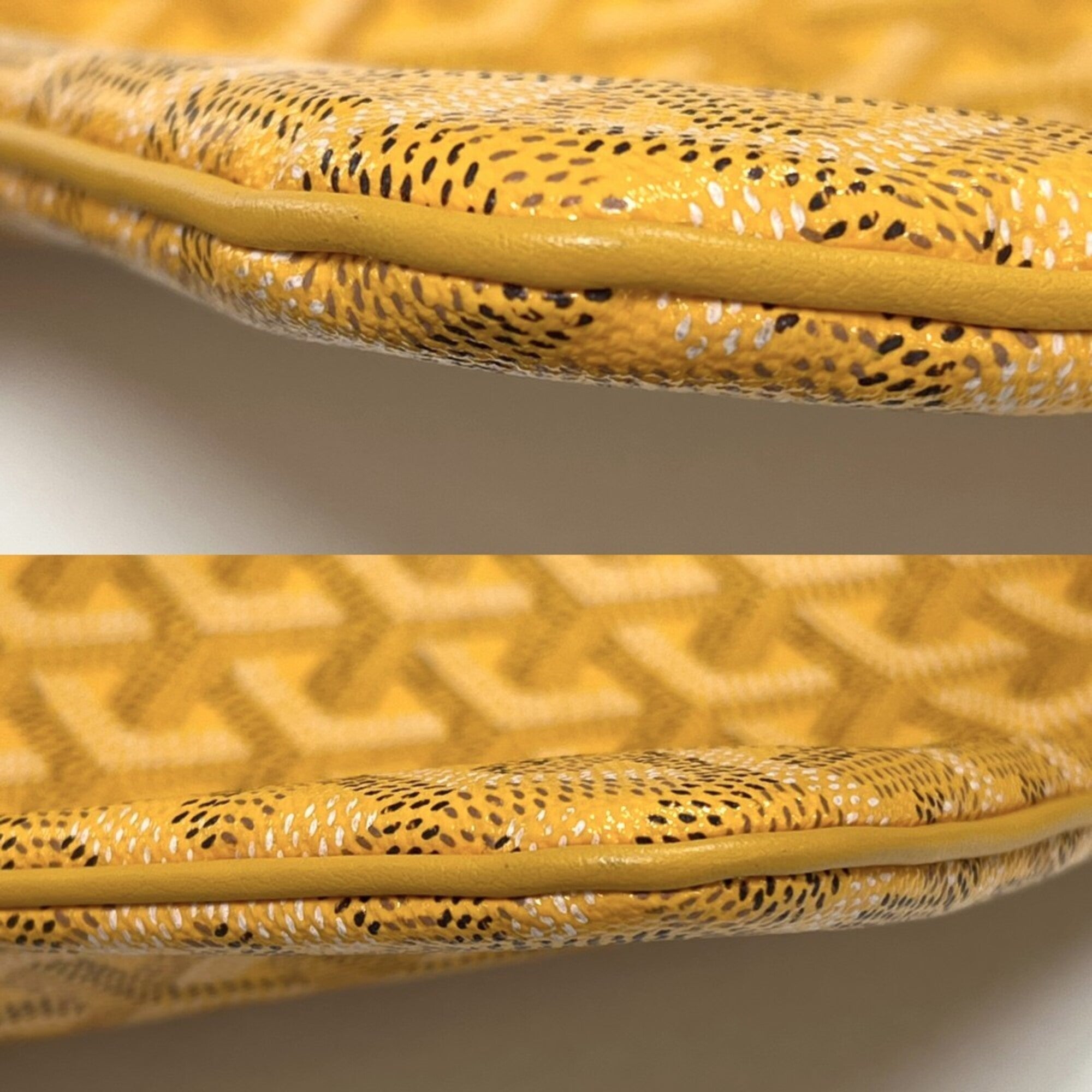 Goyard Yellow Coated Canvas Leather Clutch Bag (Pre-Owned)
