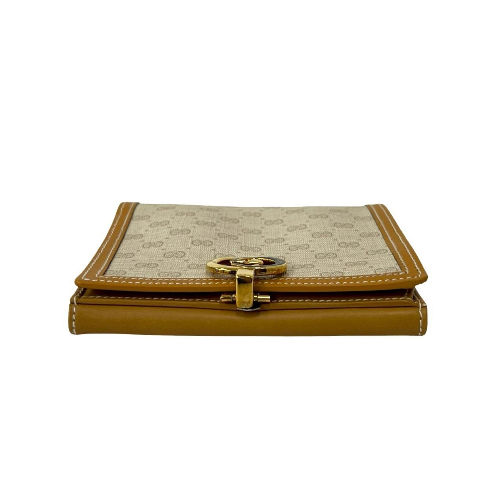 Gucci Beige Ivory Leather Pvc Wallet (Bi-Fold) (Pre-Owned)