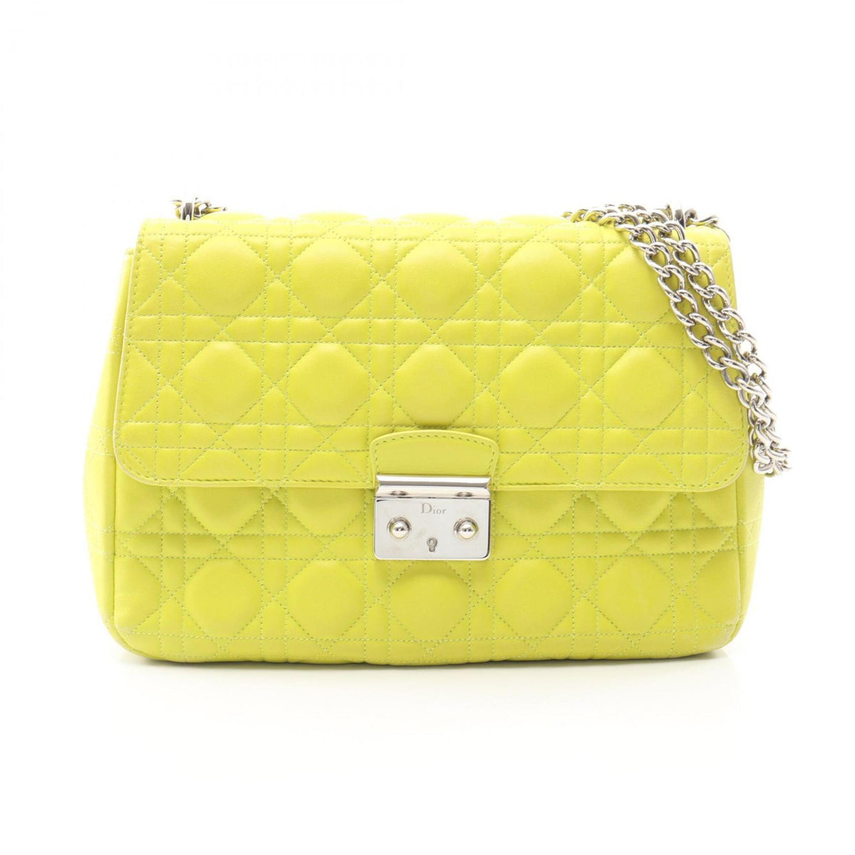 Christian Dior Green Leather Handbag Shoulder Bag (Pre-Owned)
