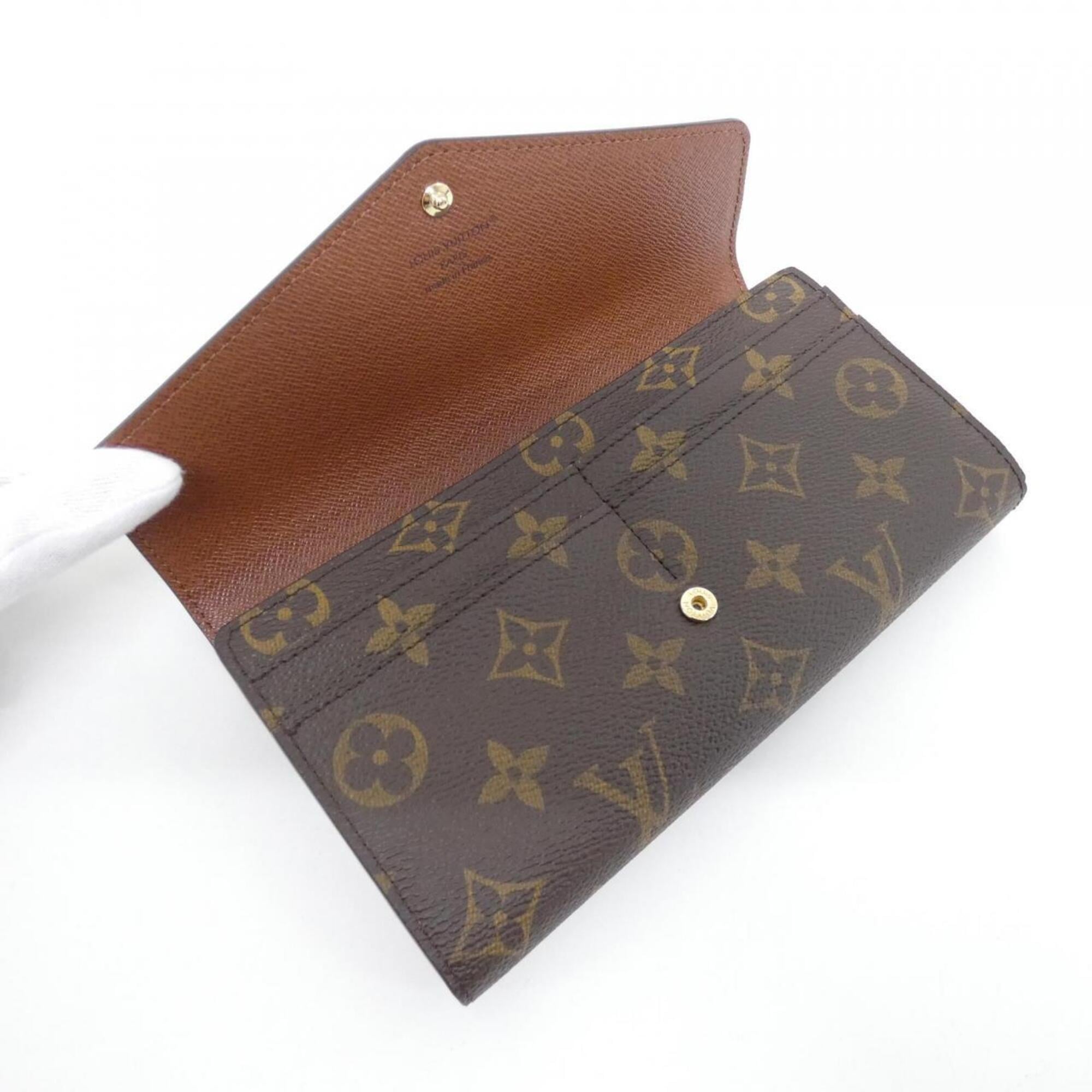 Louis Vuitton Brown Coated Canvas Long Wallet (Bi-Fold) (Pre-Owned)