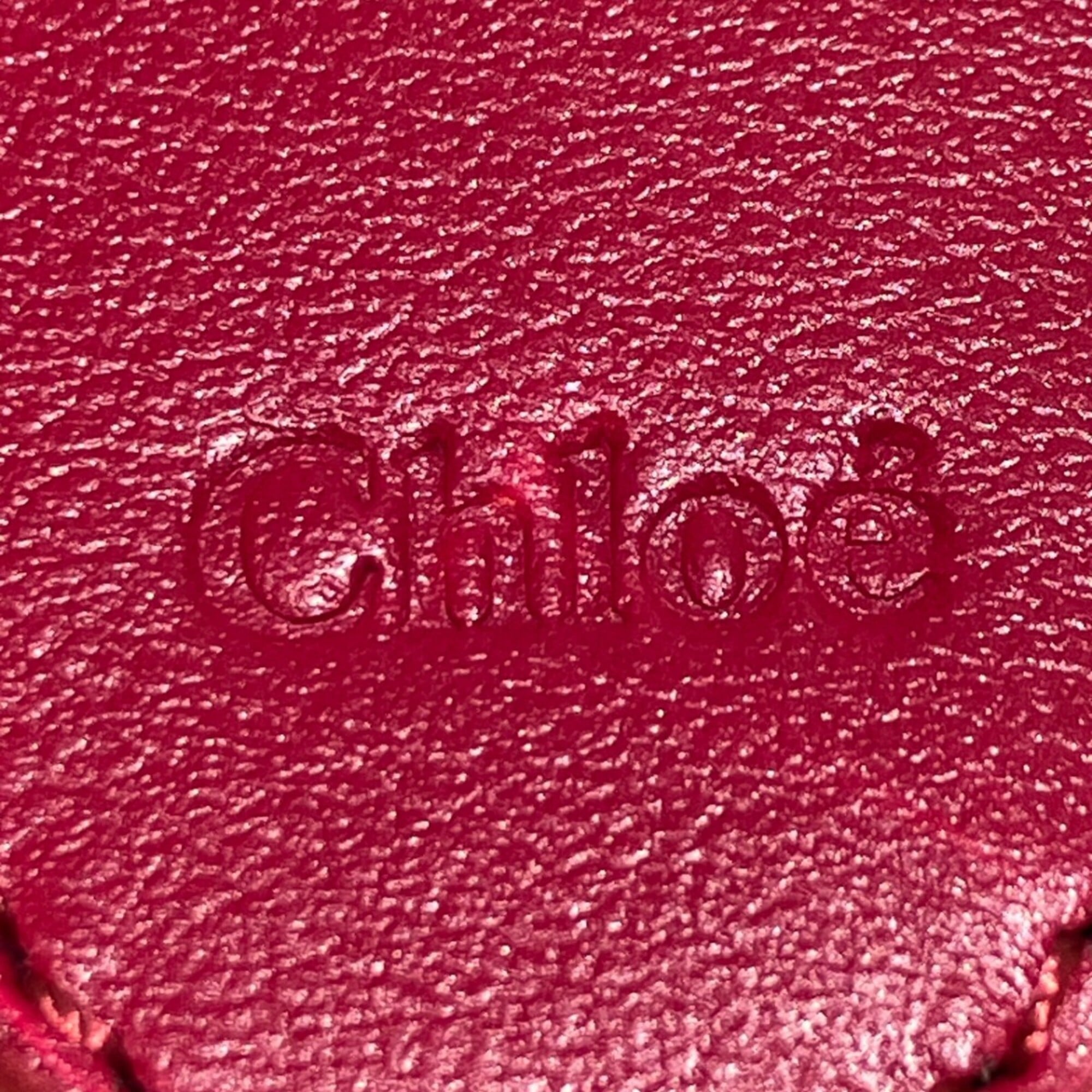 Chloé Red Color Leather Coin Purse/Coin Case (Pre-Owned)