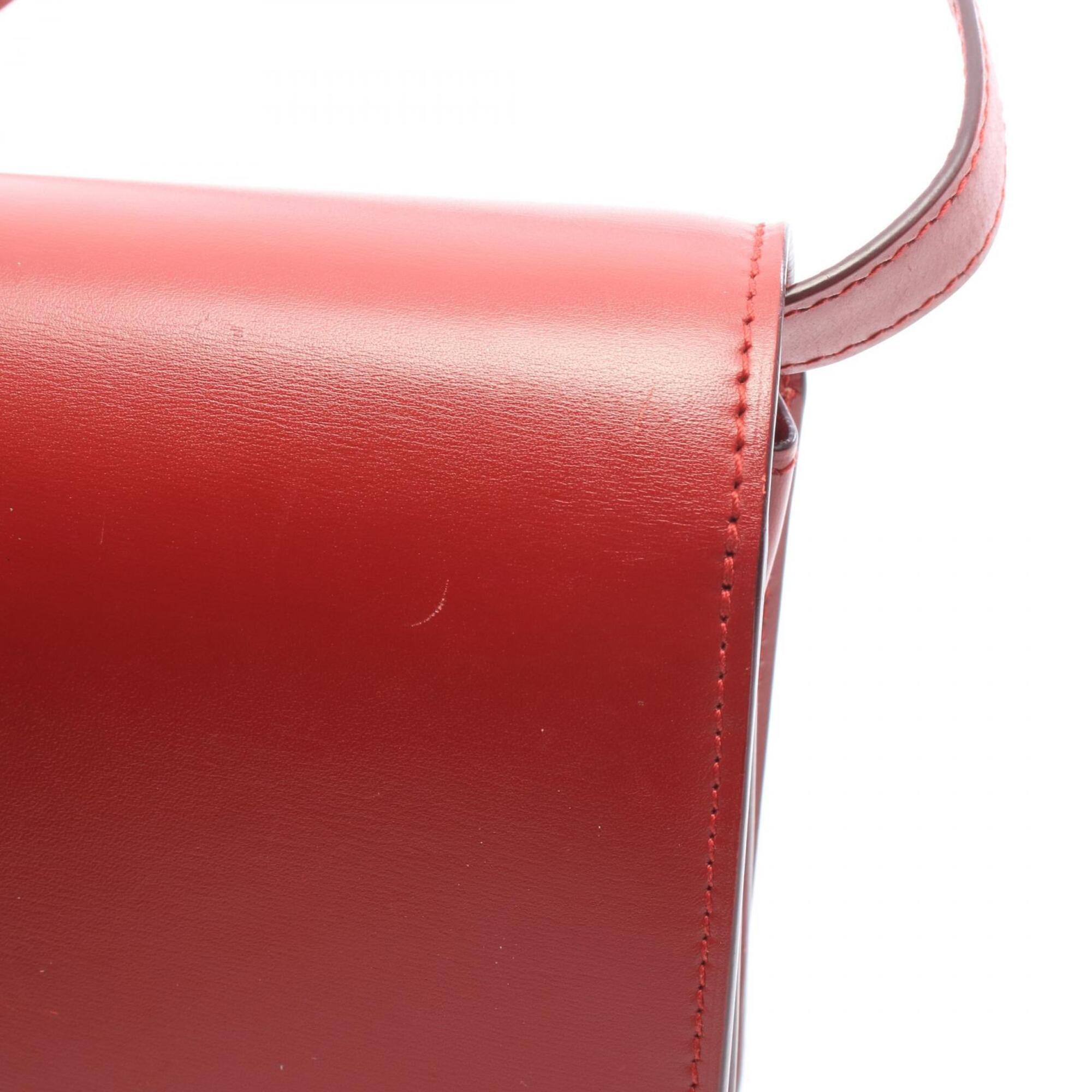 Celine Red Color Leather Handbag Shoulder Bag (Pre-Owned)