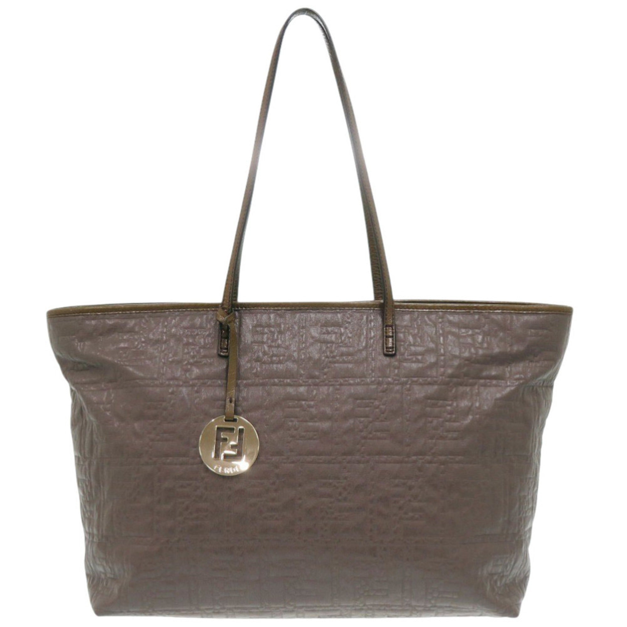 Fendi Brown Coated Canvas Pvc Tote Bag (Pre-Owned)