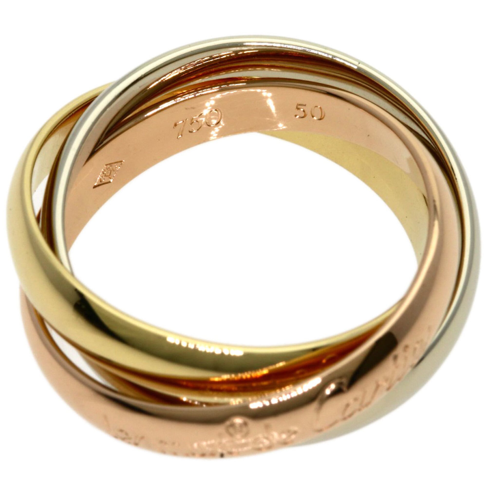 Cartier Yellow Gold (18K) White Gold (18K) Band Ring (Pre-Owned)
