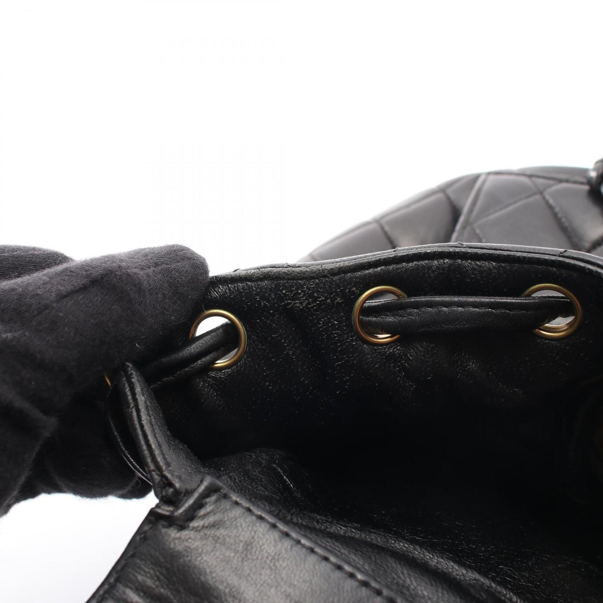 Chanel Black Leather Backpack Handbag (Pre-Owned)