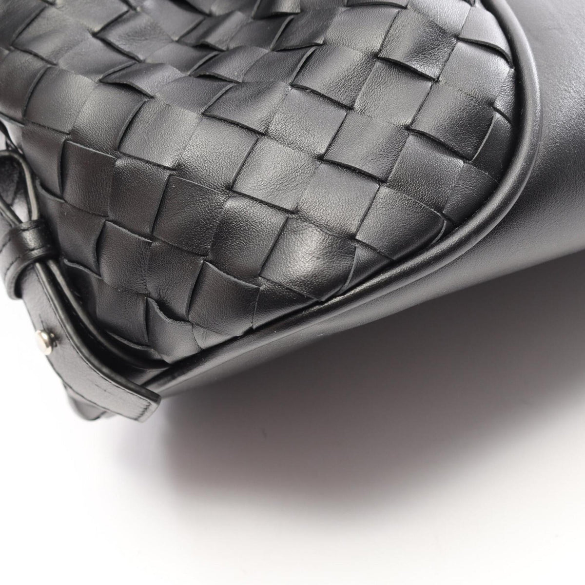 Bottega Veneta Black Leather Handbag Tote Bag (Pre-Owned)