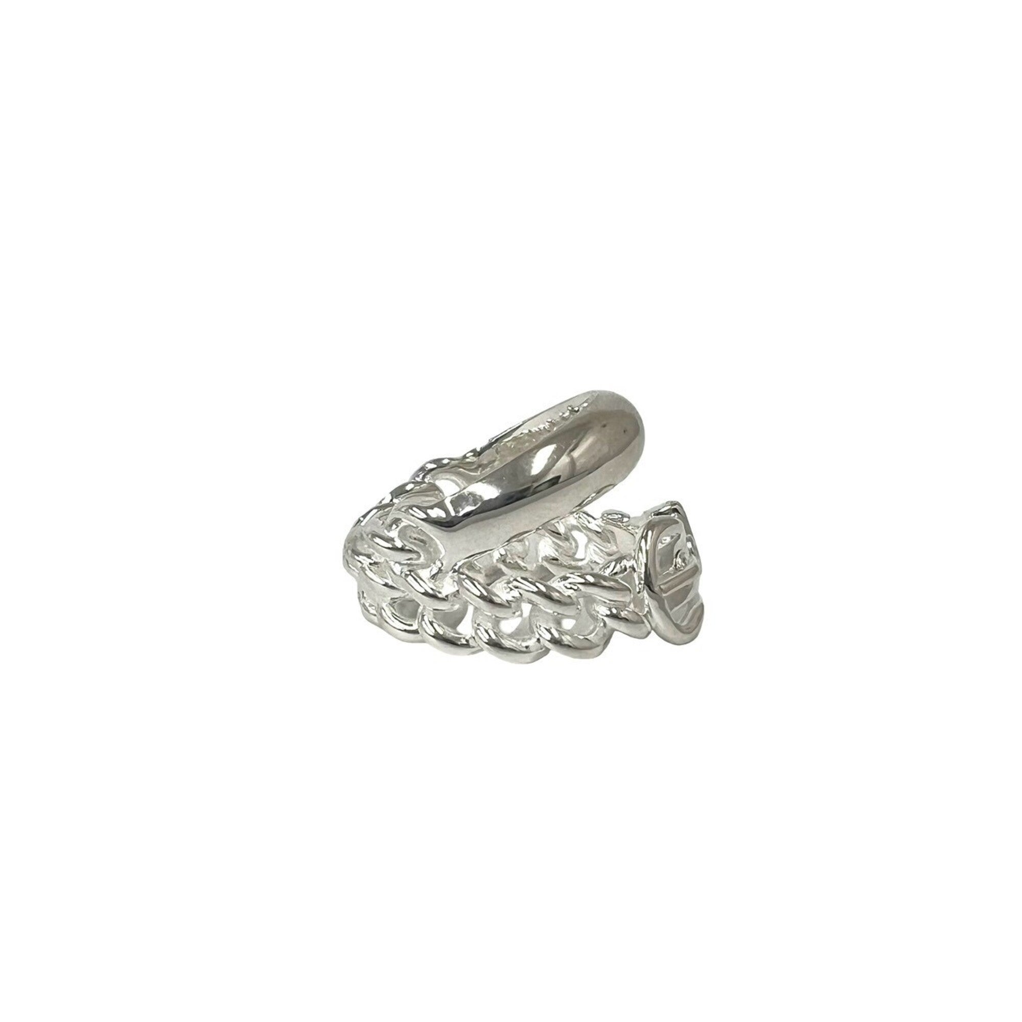 Hermes Silver Silver 925 Band Ring (Pre-Owned)